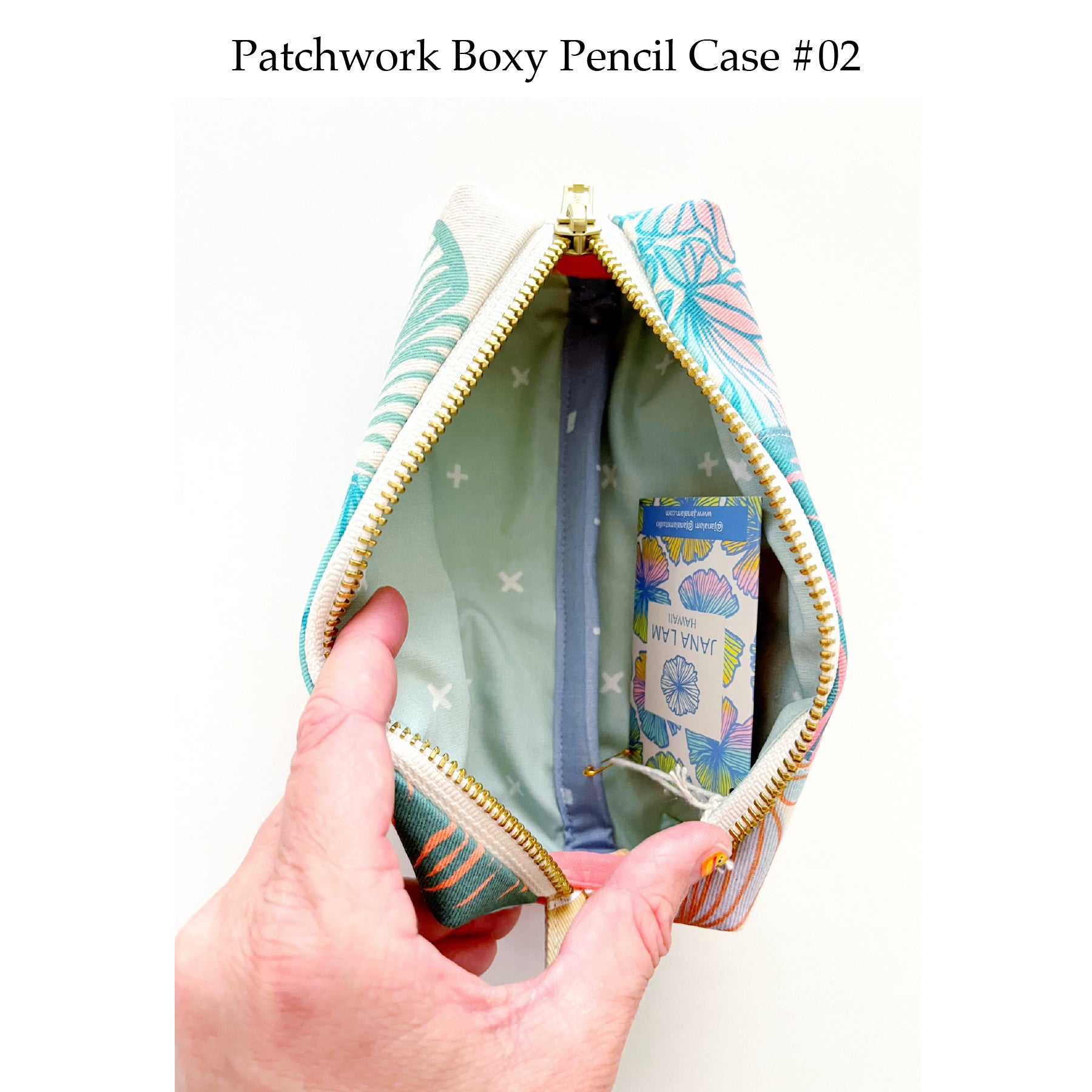 Patchwork Boxy Pencil Case • #02