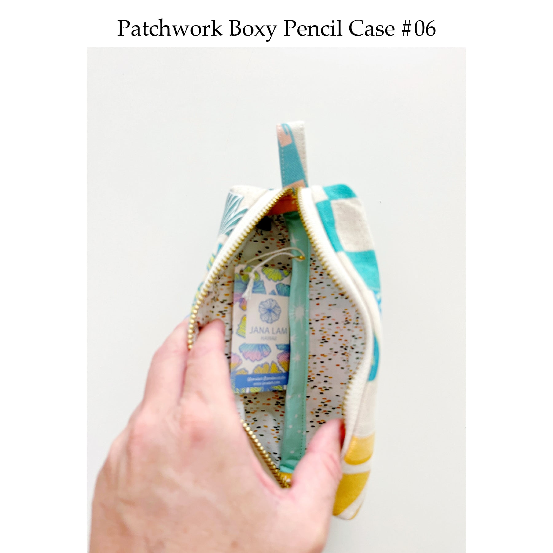 Patchwork Boxy Pencil Case • #06