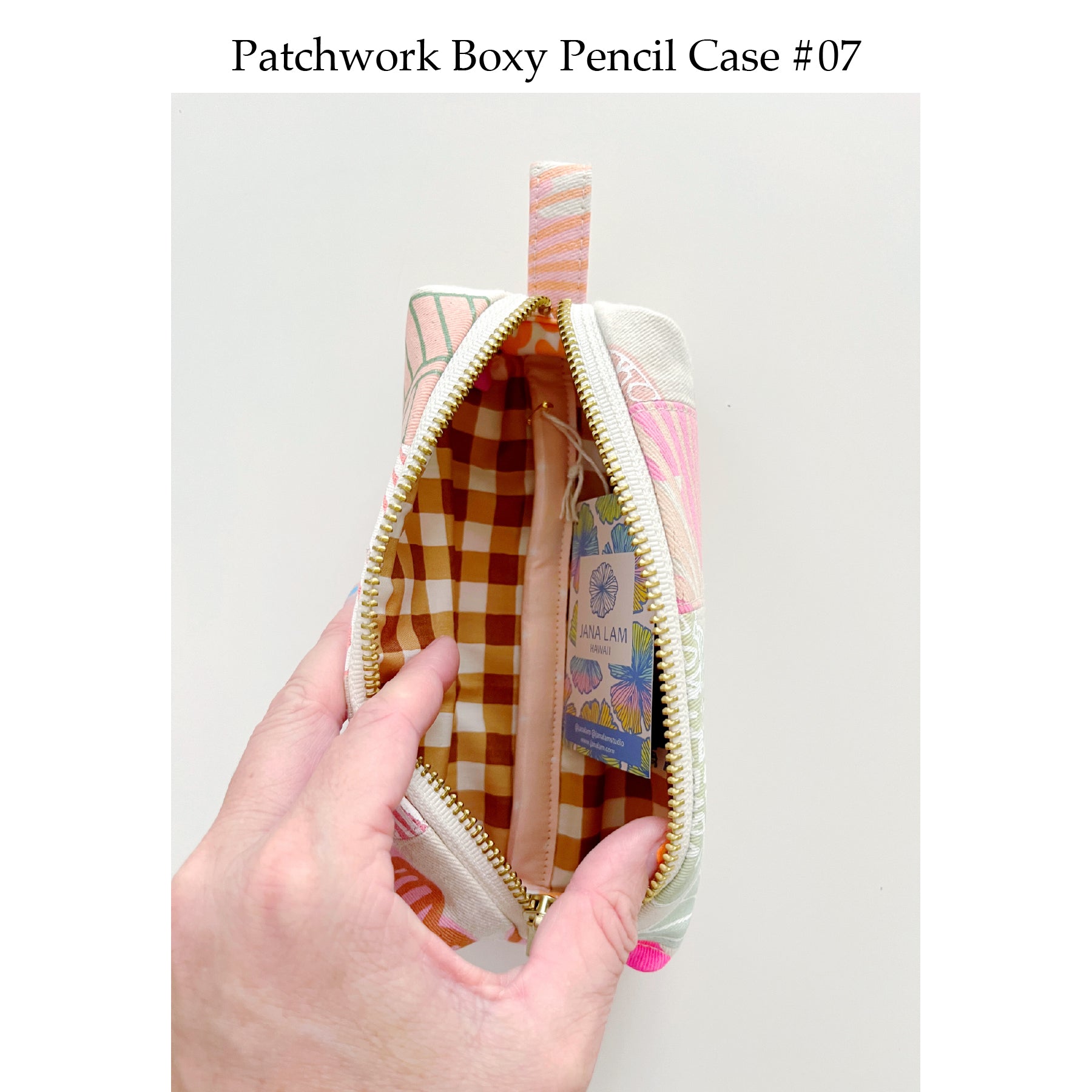 Patchwork Boxy Pencil Case • #07