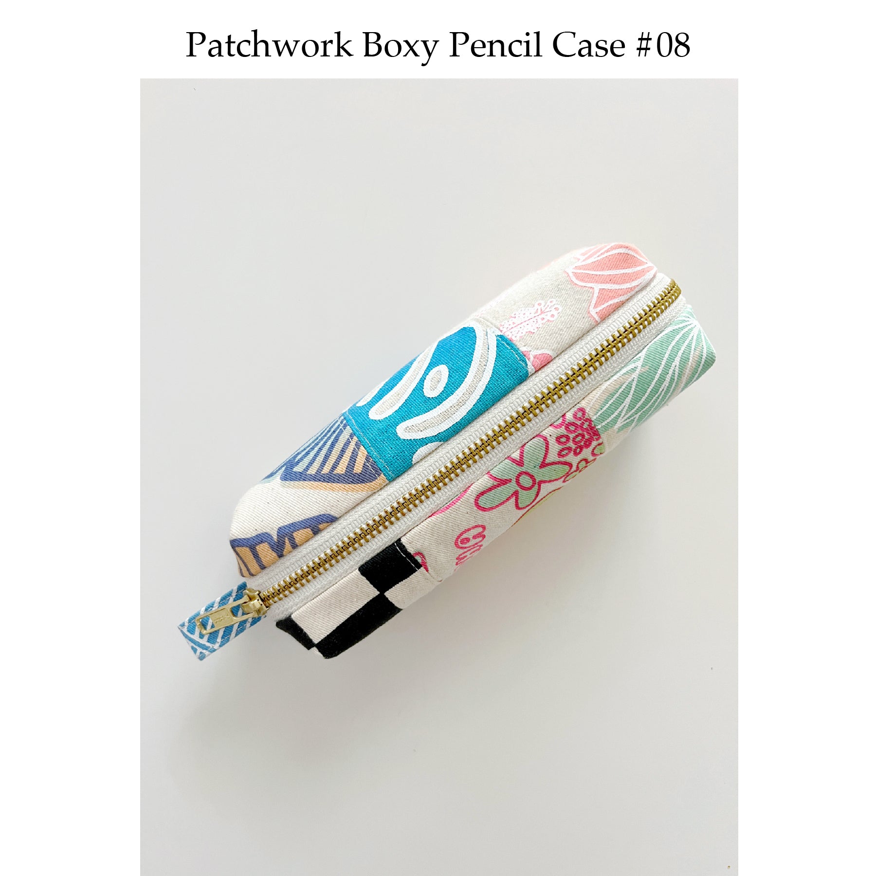 Patchwork Boxy Pencil Case • #08