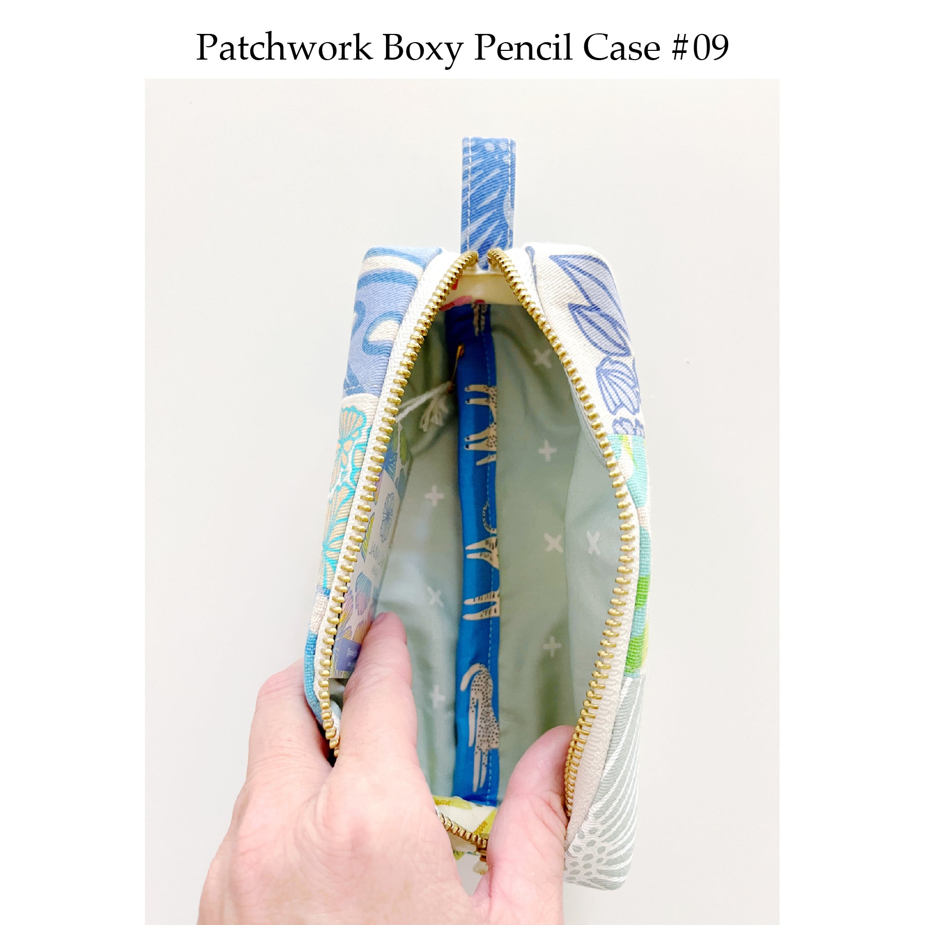 Patchwork Boxy Pencil Case • #09