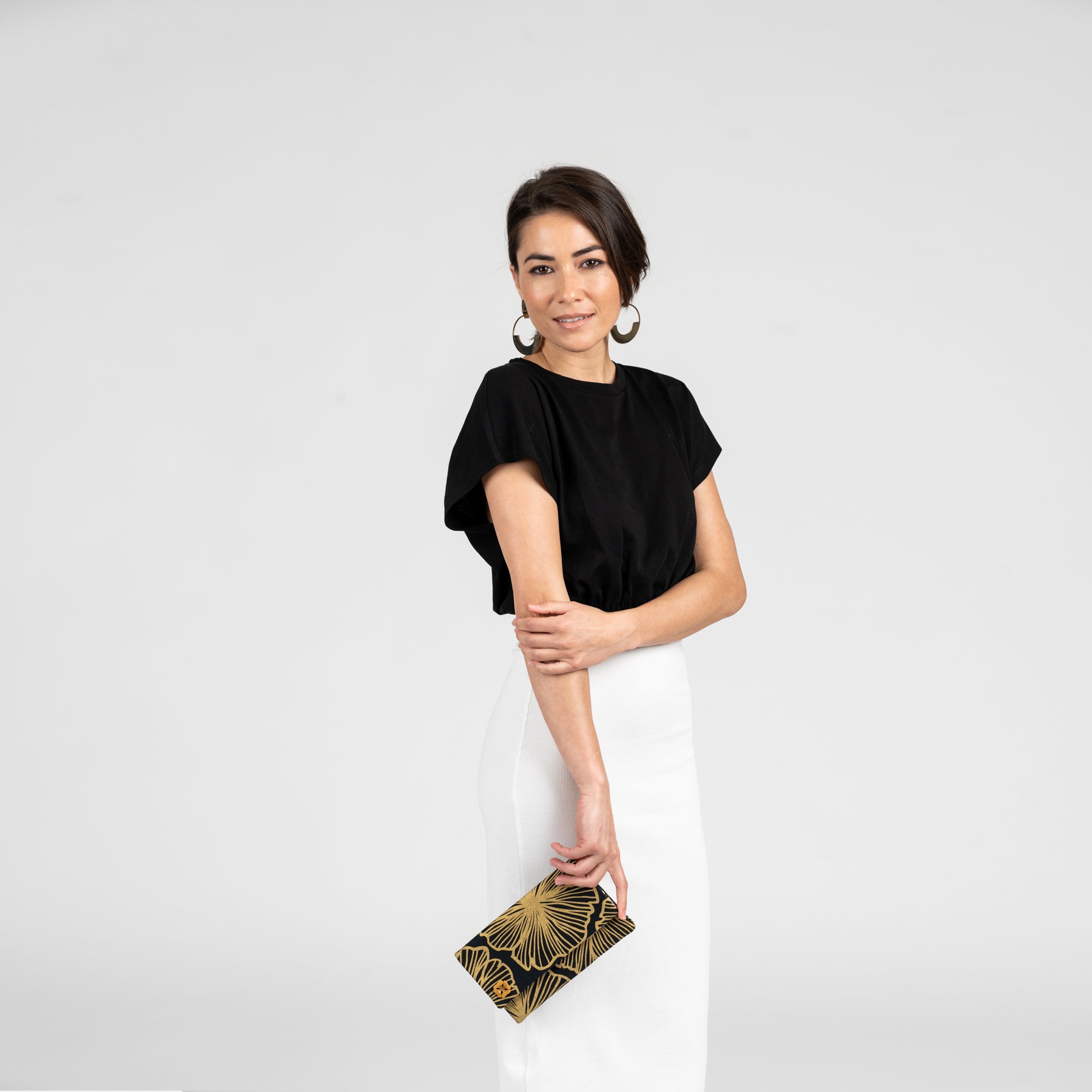 Classic Envelope Clutch • Retro Blooms • White Collection