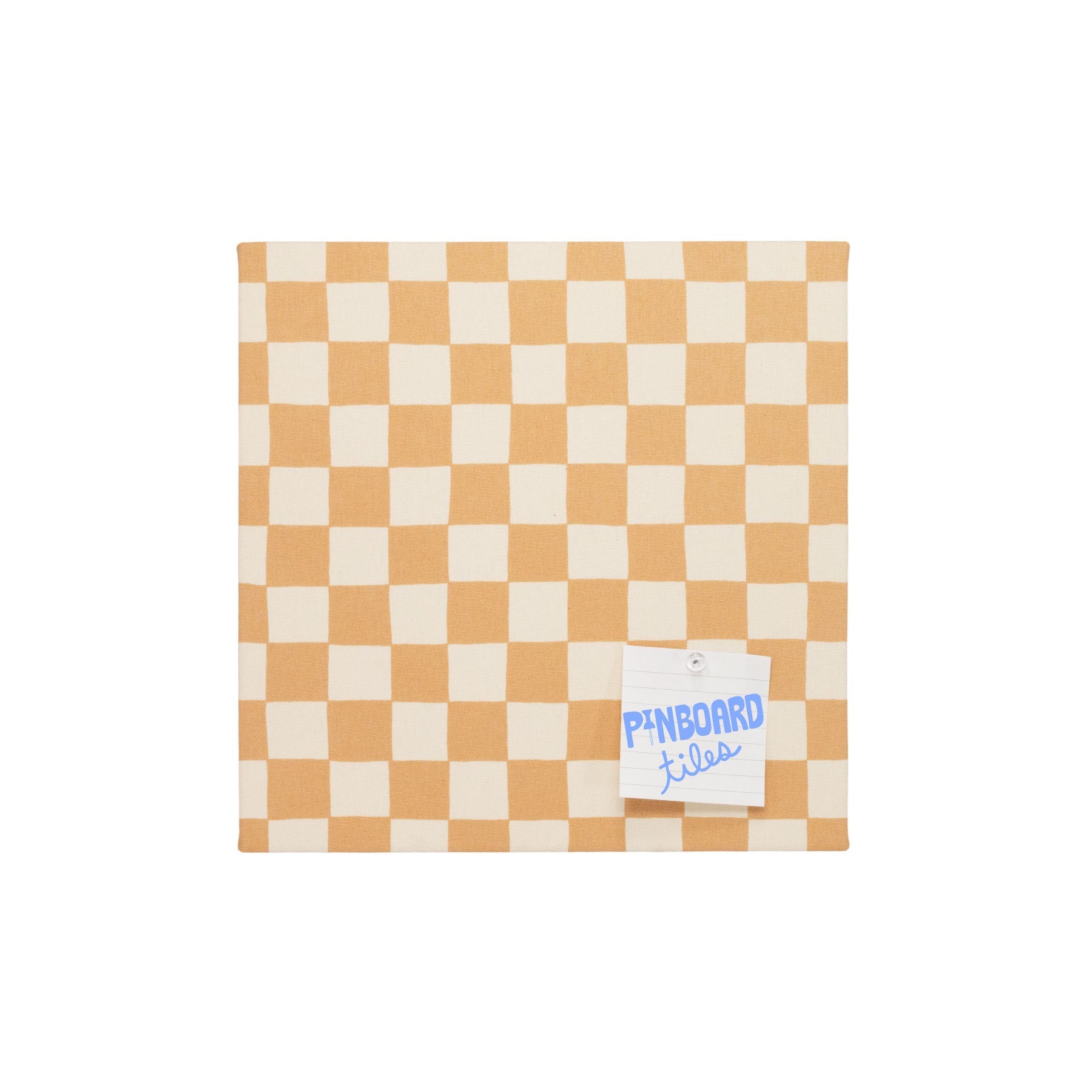 12x12 Fabric Pinboard Tile • Checkerboard • Sand - Jana Lam Hawaii