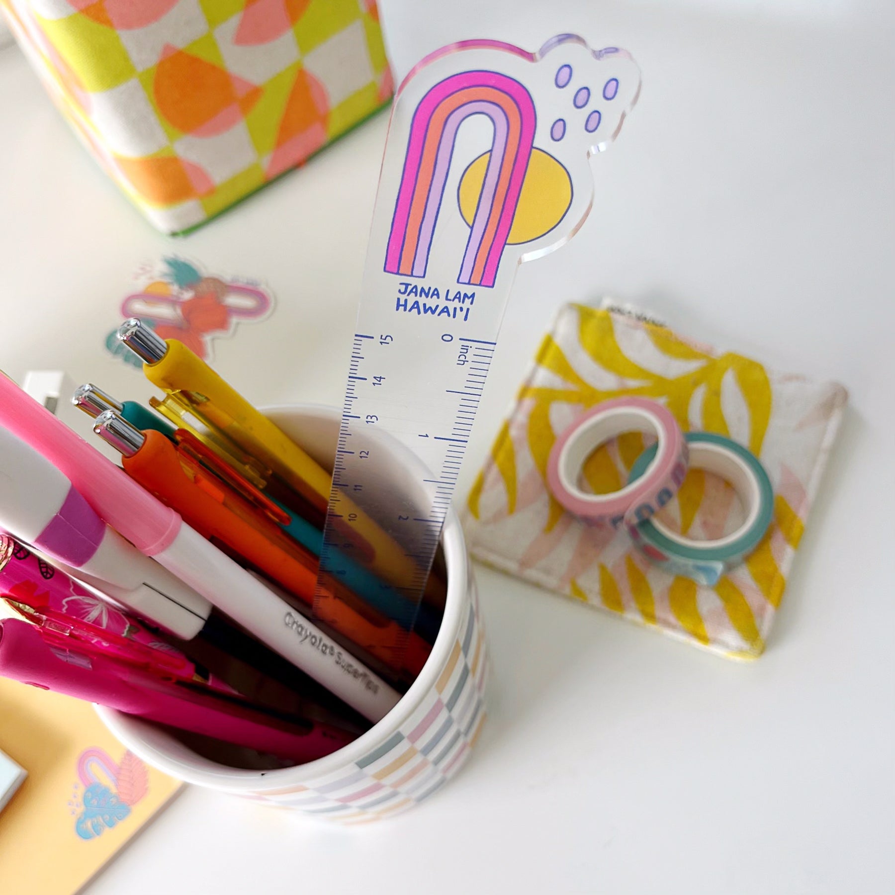 Acrylic Ruler • Rainbow Wilds - Jana Lam Hawaii