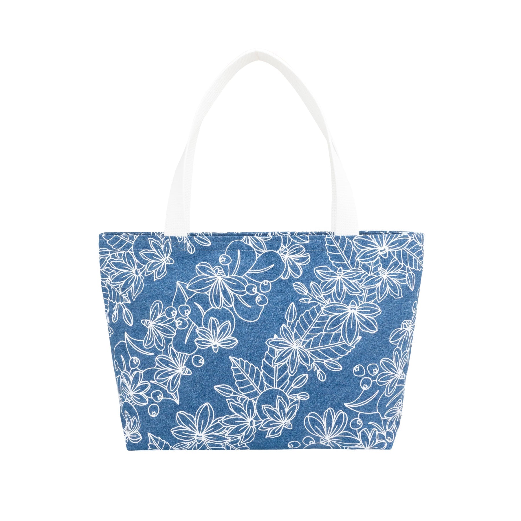 Beach Bag Tote Deluxe • Naupaka • Denim Collection - Jana Lam Hawaii