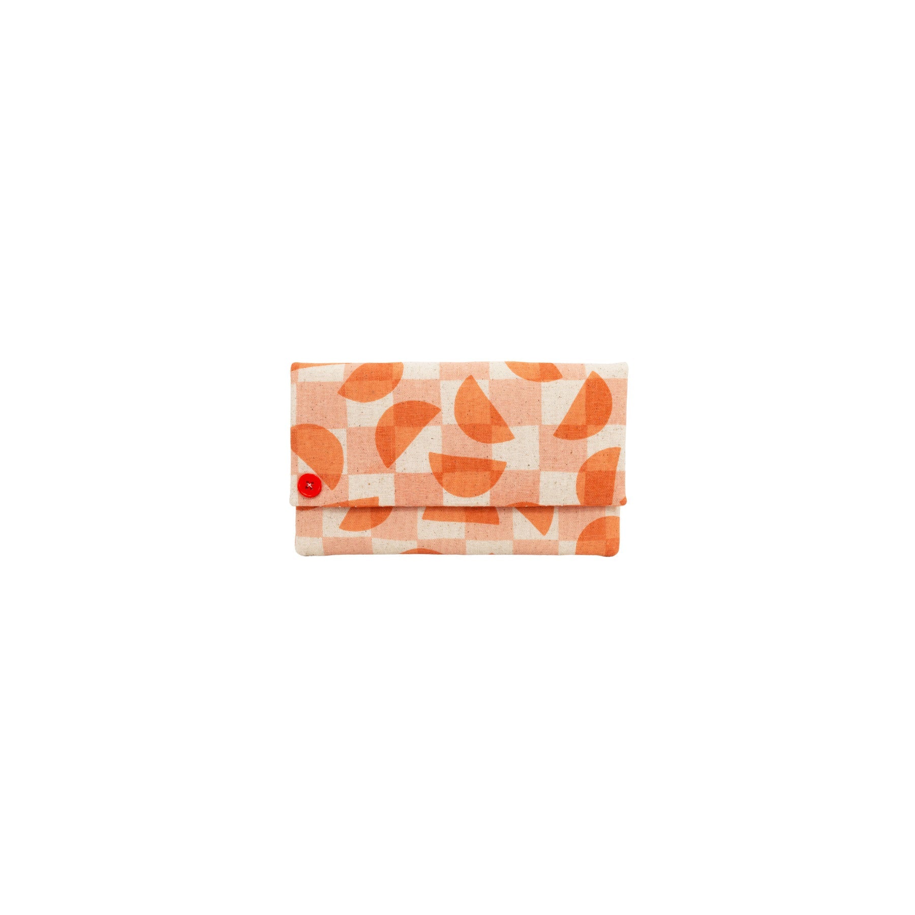 Classic Envelope Clutch • Half Moon Checkerboard • Terracotta over Blush - Jana Lam Hawaii