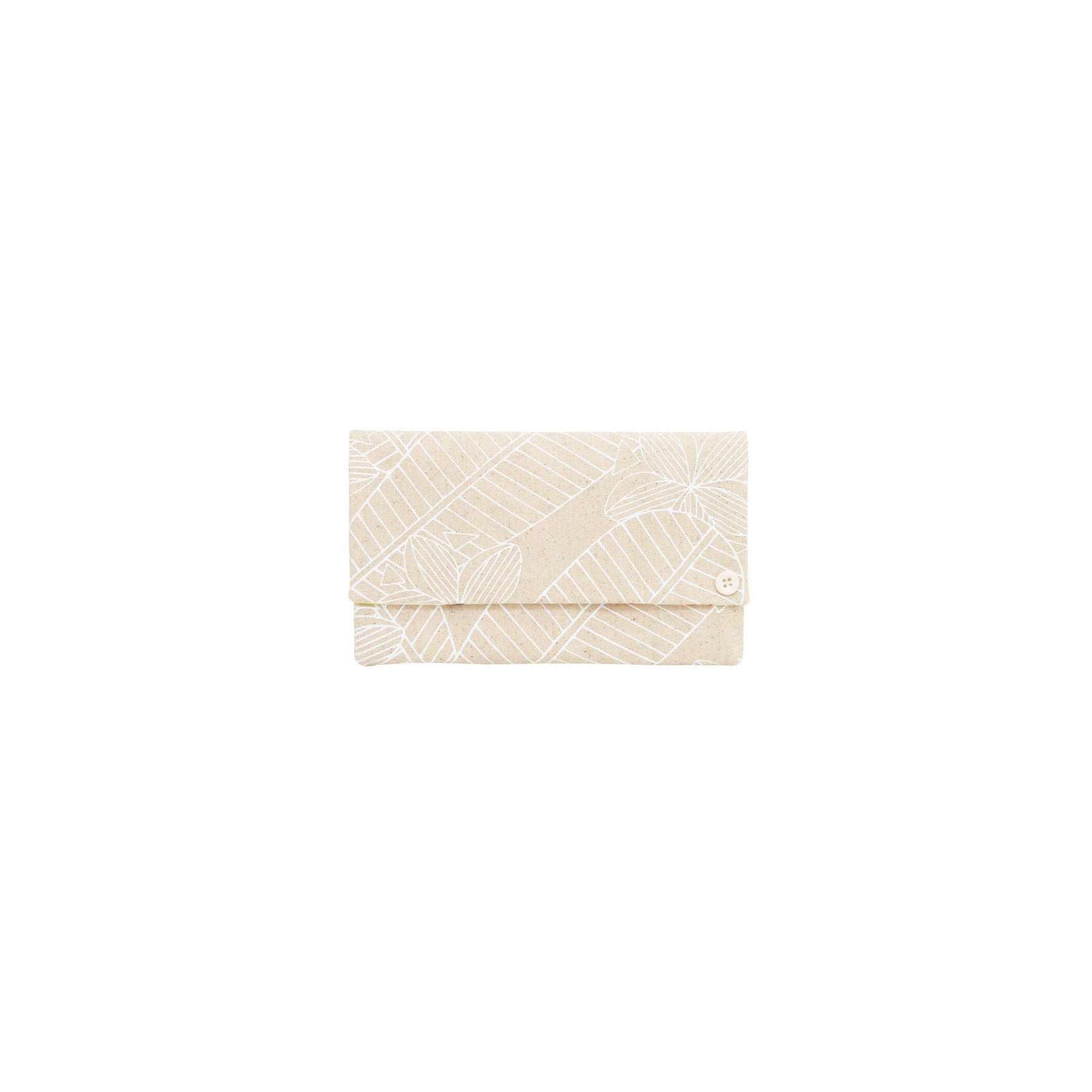 Classic Envelope Clutch • Plumeria • White Collection - Jana Lam Hawaii