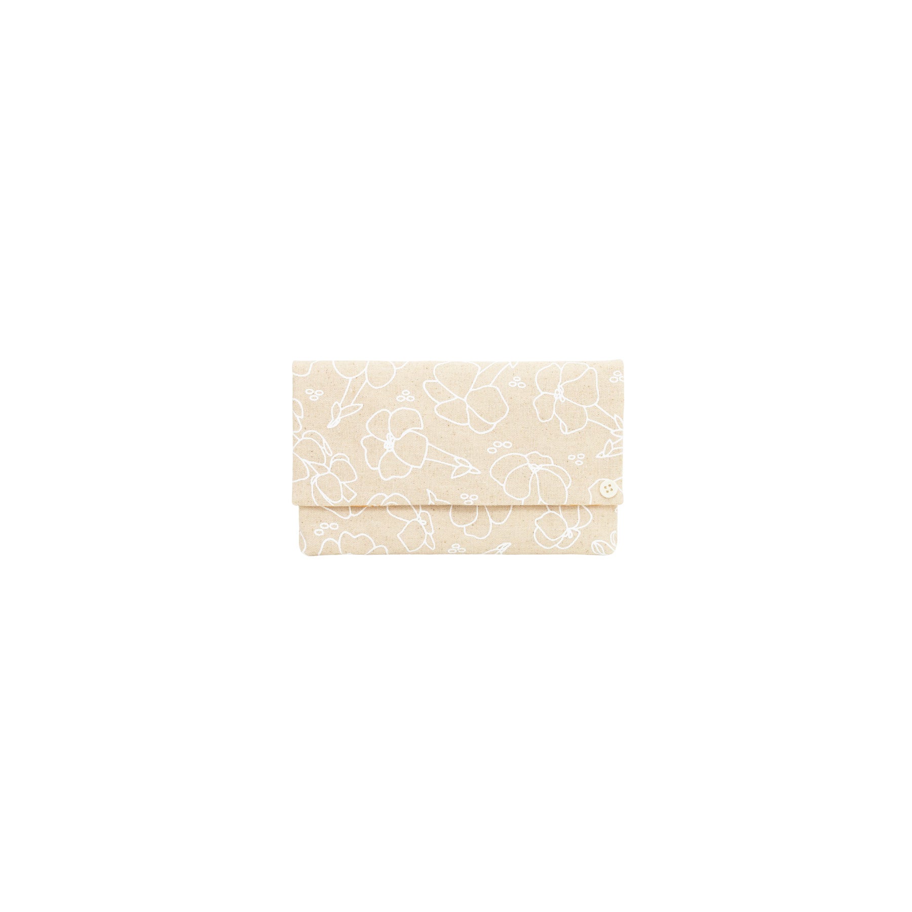 Classic Envelope Clutch • Puakenikeni • White Collection - Jana Lam Hawaii