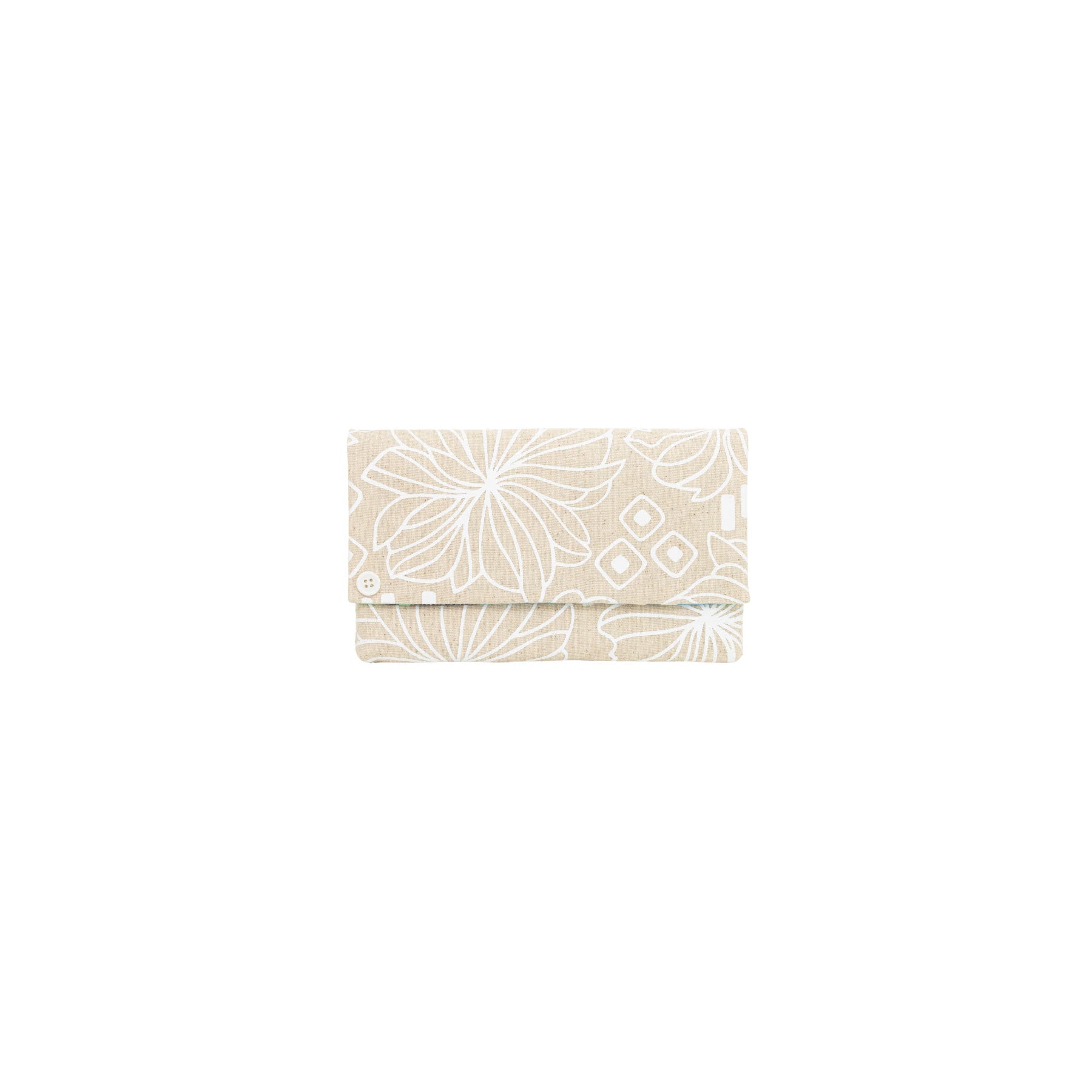 Classic Envelope Clutch • Retro Blooms • White Collection - Jana Lam Hawaii