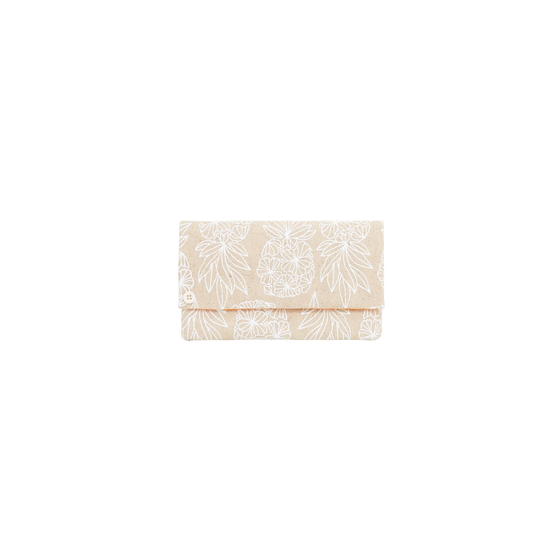 Classic Envelope Clutch • Seaflower Pineapple • White Collection - Jana Lam Hawaii