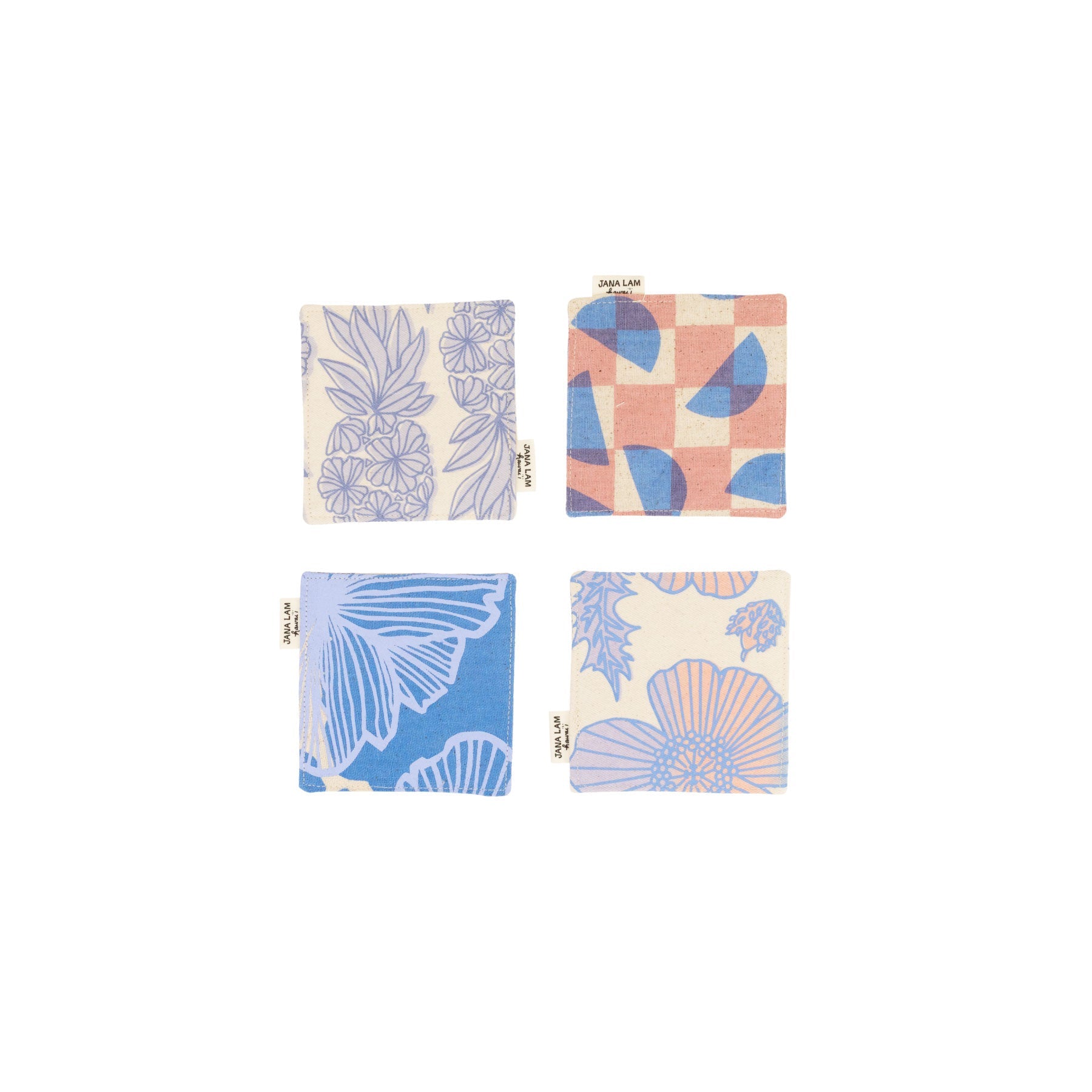 Coaster Set • Salmon & Blue - Jana Lam Hawaii