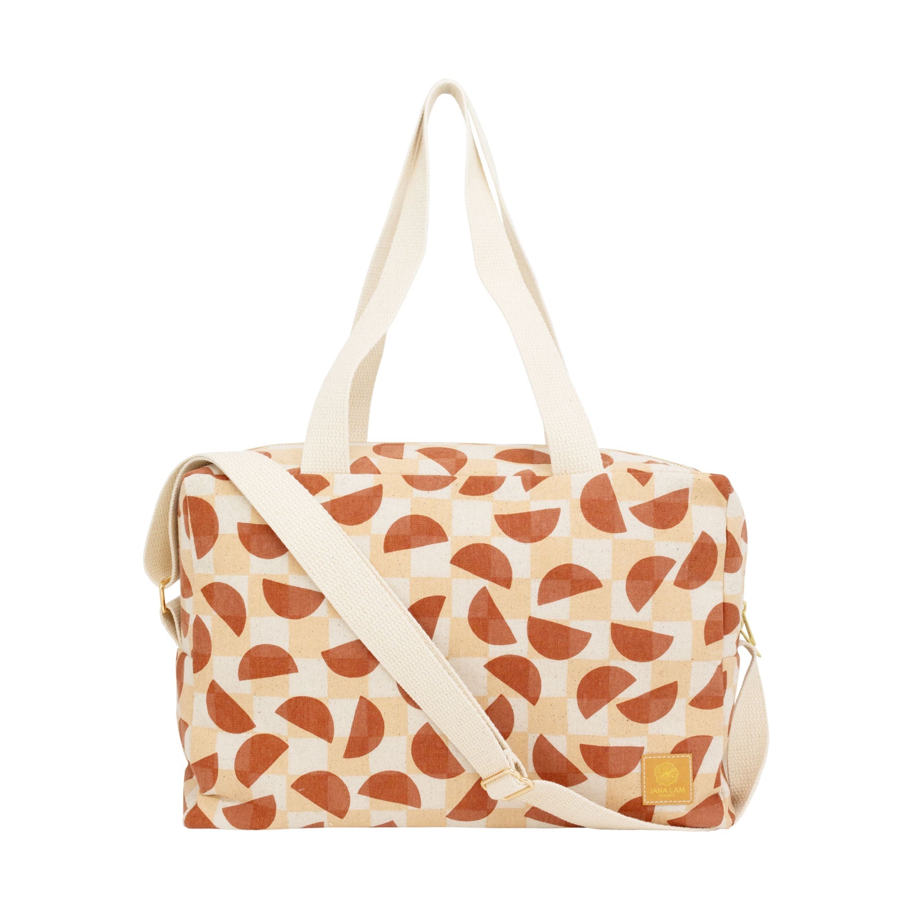 Duffel • Half Moon Checkerboard • Burnt Sienna - Jana Lam Hawaii