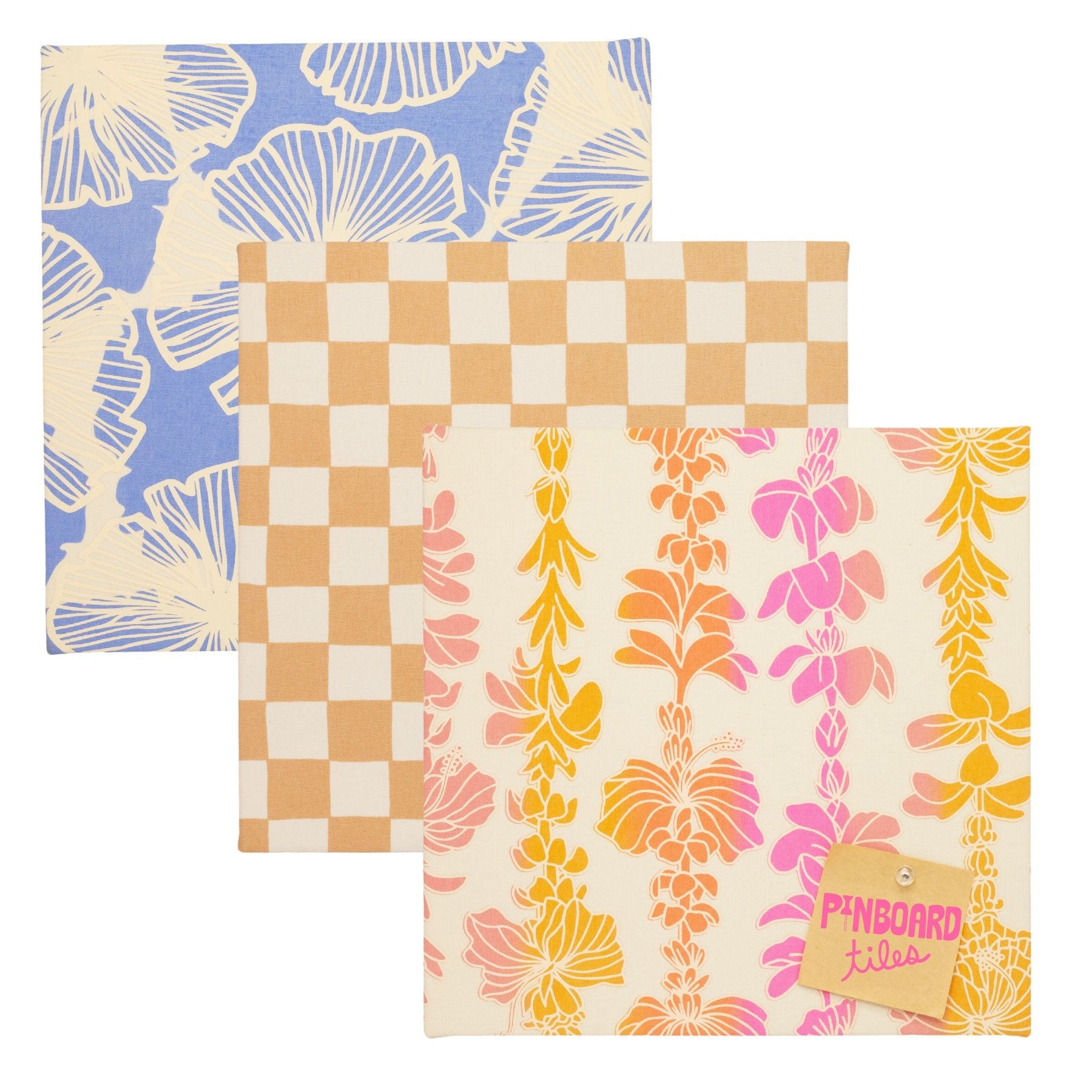 Fabric Pinboard Tile Bundle • Sand, Sun, and Sky - Jana Lam Hawaii
