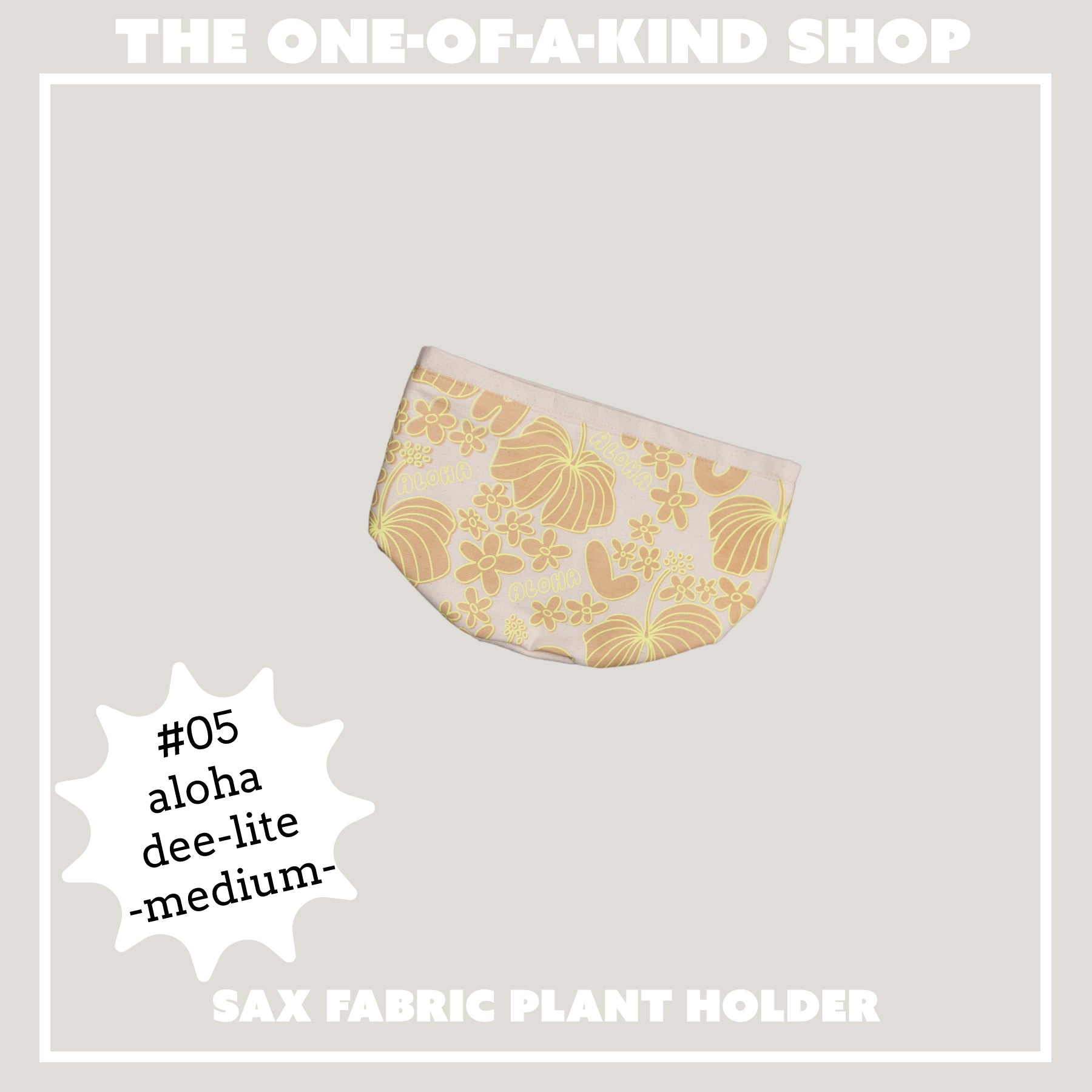 Fabric Sax Plant Holder • The One - of - a - Kind Shop - Jana Lam Hawaii