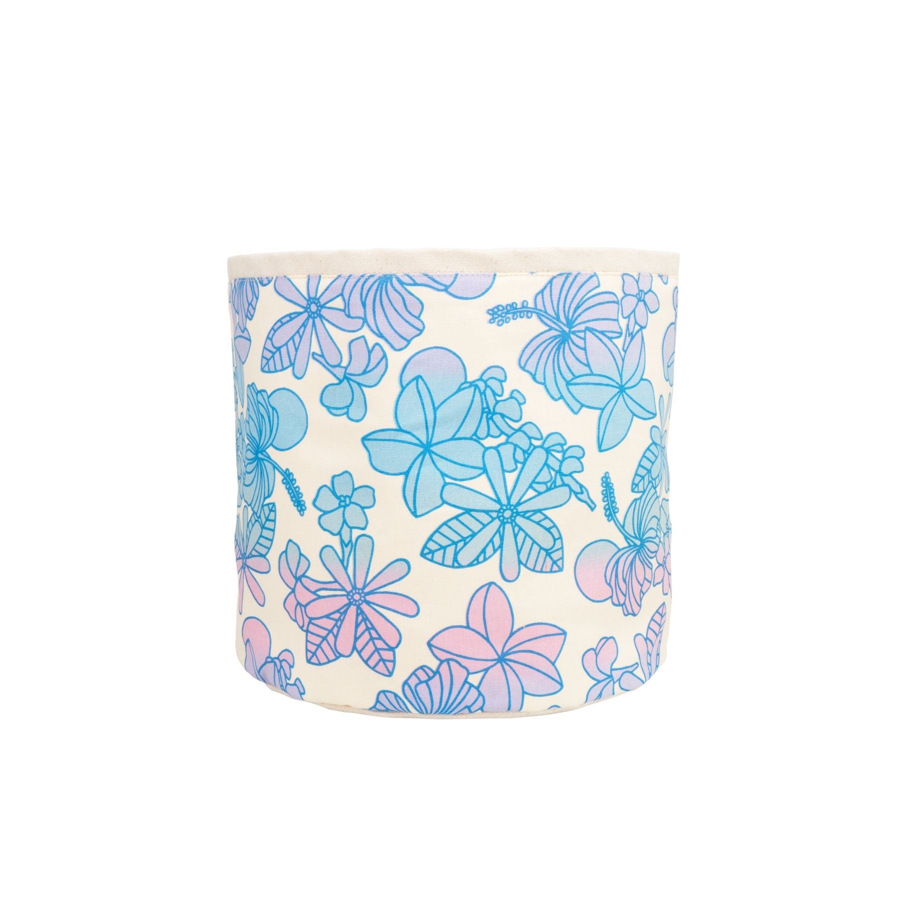 Large Fabric Sax Plant Holder • Honey Girl Blooms • Blue over Icy Blue and Pink Ombre - Jana Lam Hawaii