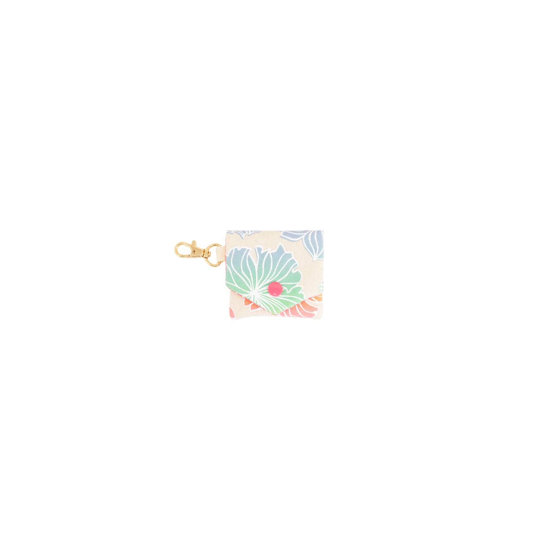 Little Things Pouch Charm • Hibiscus • White over Rainbow Ombre - Jana Lam Hawaii