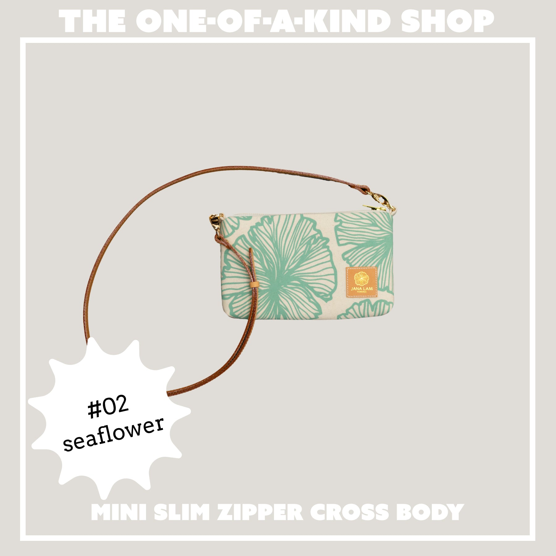 Mini Slim Zipper Cross Body • The One - Of - A - Kind Shop - Jana Lam Hawaii