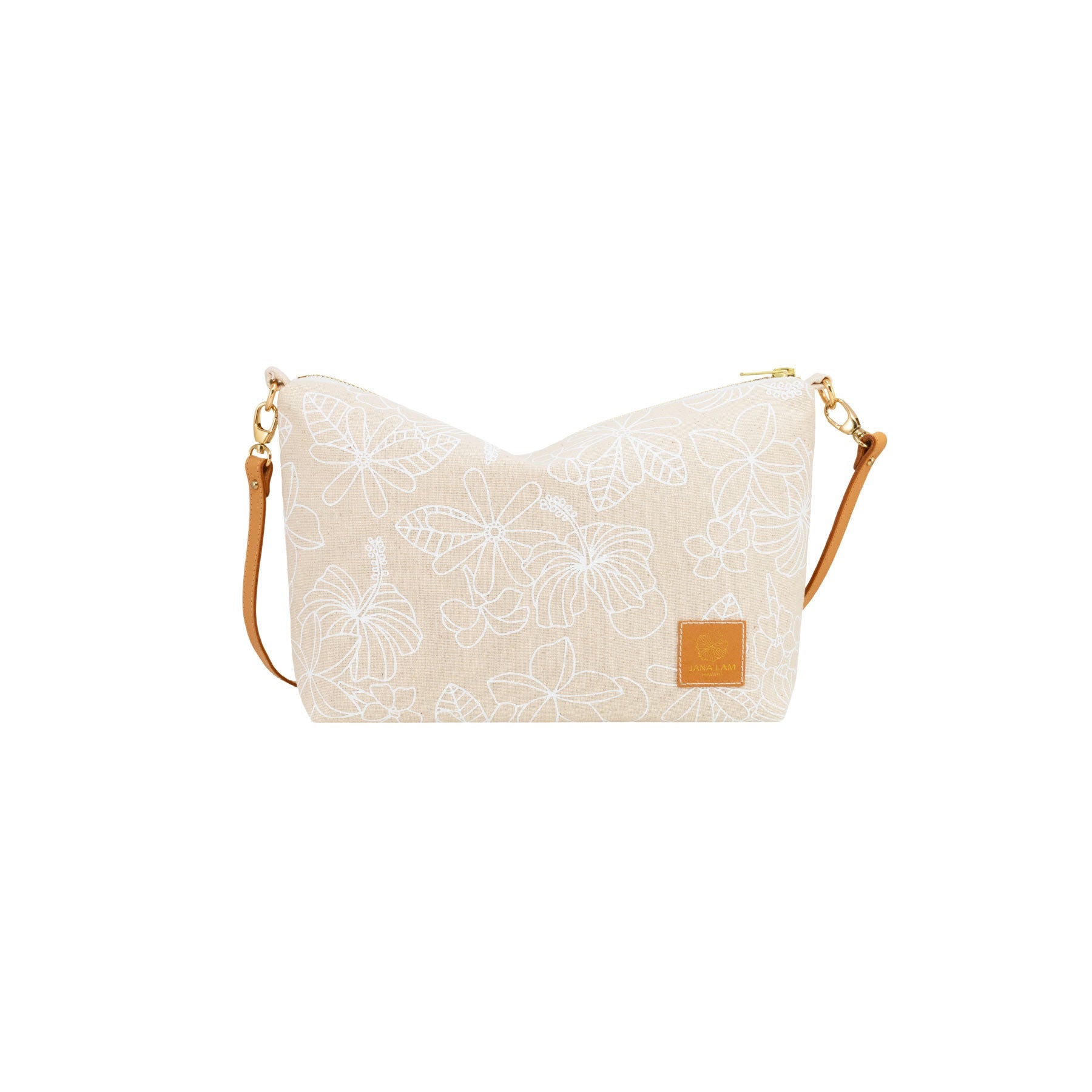 Mini Slouchy Cross Body • Honey Girl Blooms • White Collection - Jana Lam Hawaii