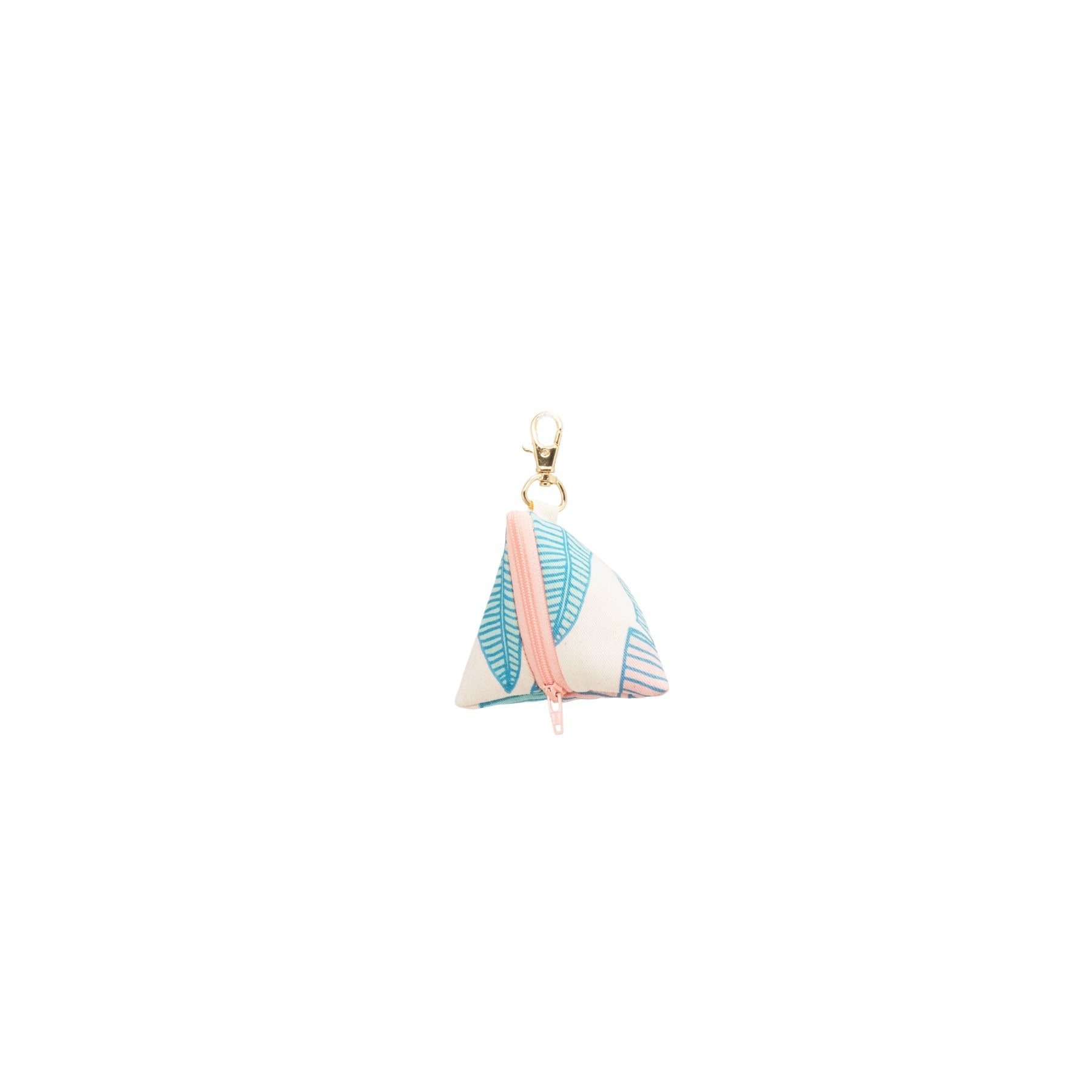 Musubi Pouch Charm • Banana Leaf • Turquoise over Aqua and Pink Ombre - Jana Lam Hawaii