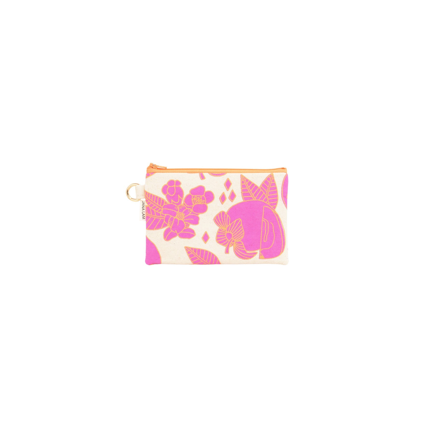 Petite Zipper Clutch • Persimmon • Orange over Hot Magenta - Jana Lam Hawaii