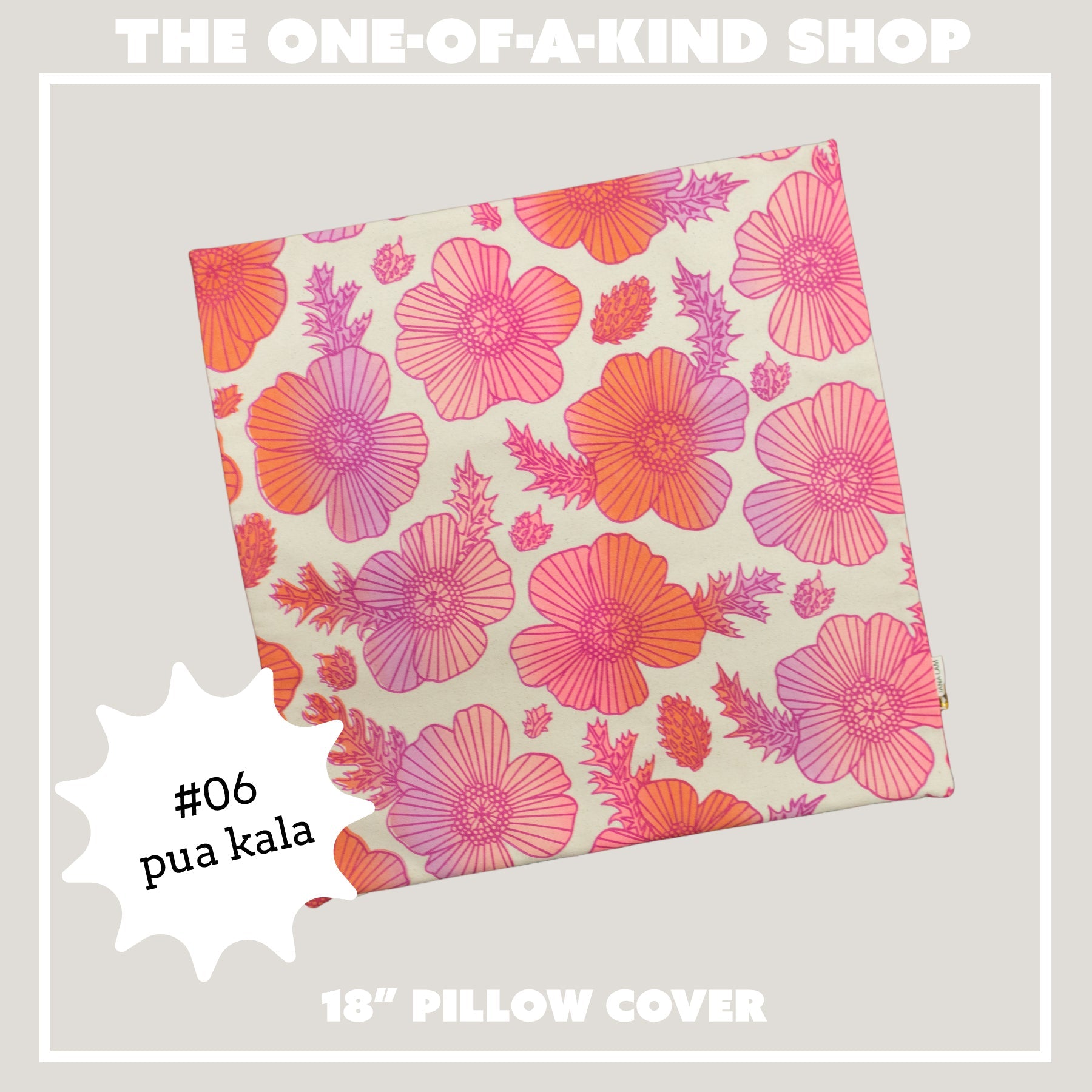 Pillow Cover • The One - Of - A - Kind Shop - Jana Lam Hawaii