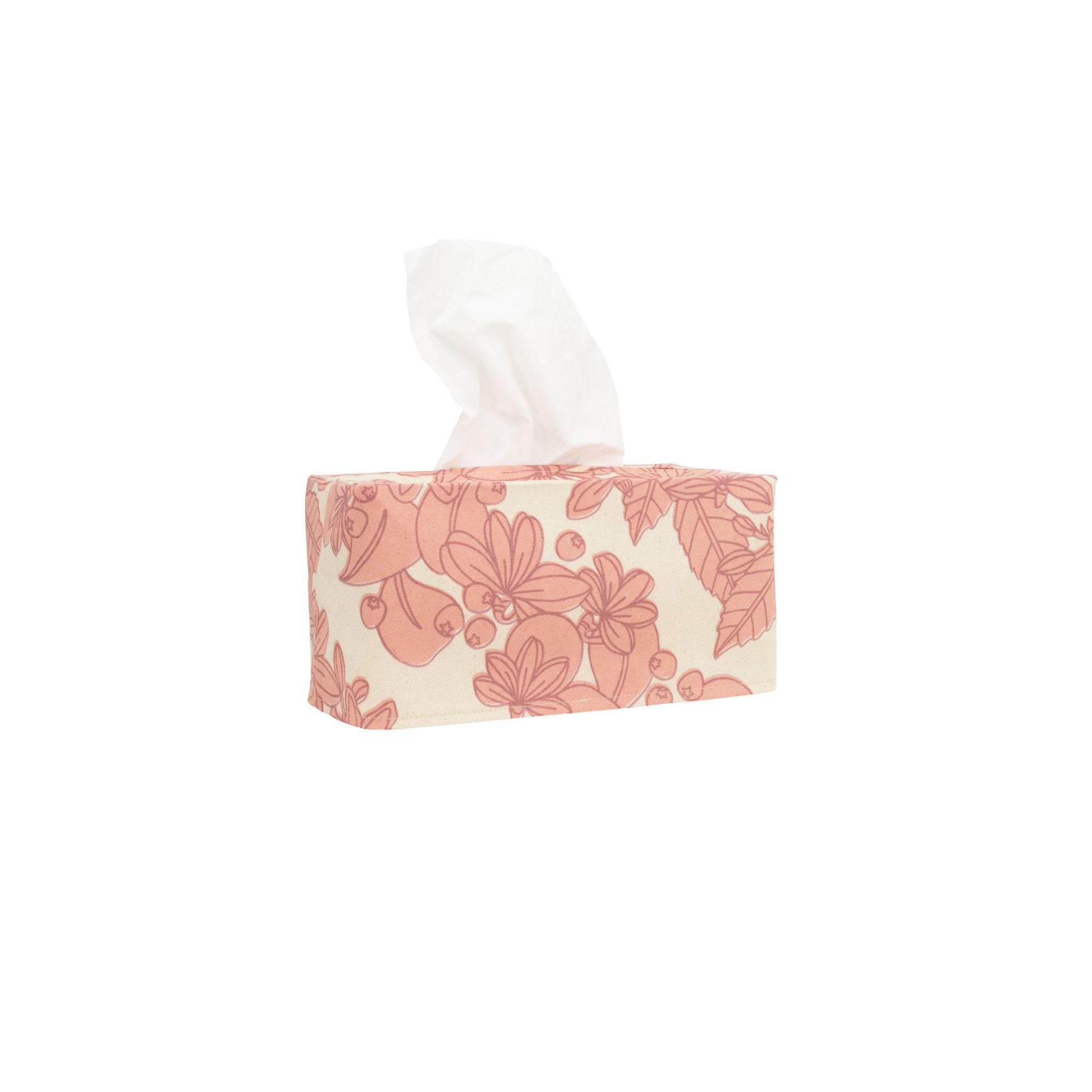 Rectangle Tissue Box Cover • Naupaka • Dusty Mauve over Rose Pink - Jana Lam Hawaii