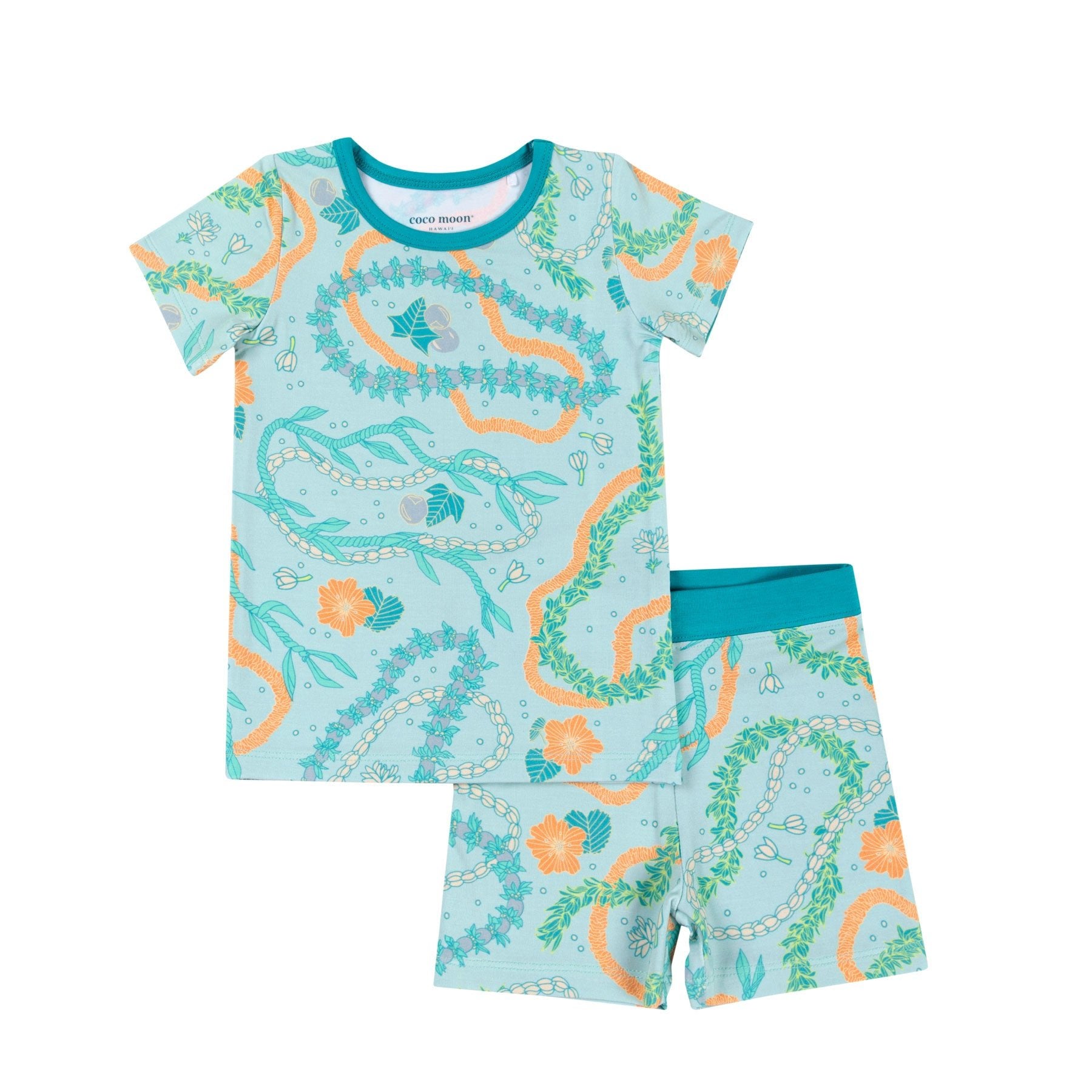 Short Pajama Set • Lei Stand • Coco Moon + Jana Lam - Jana Lam Hawaii