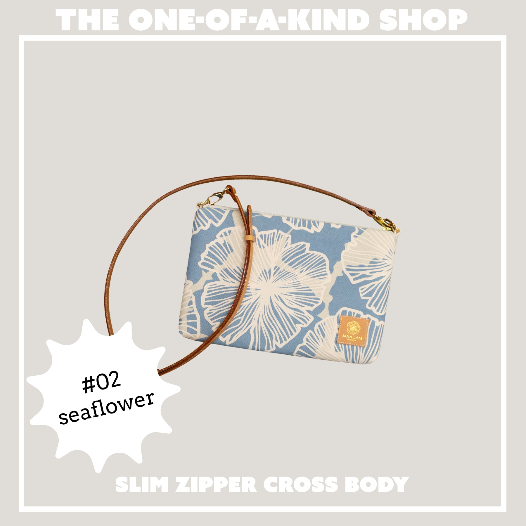 Slim Zipper Cross Body • The One - Of - A - Kind Shop - Jana Lam Hawaii