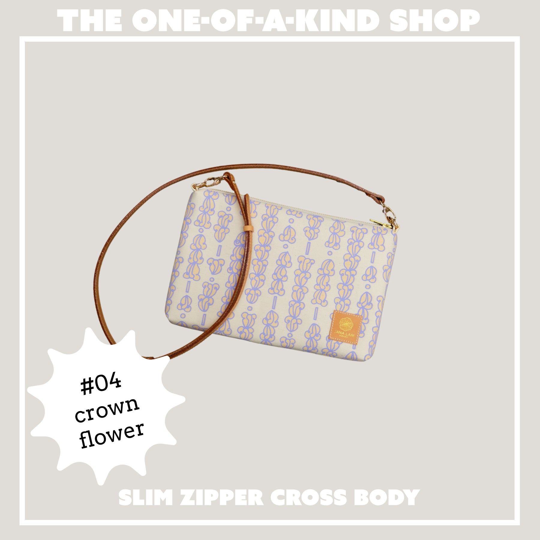 Slim Zipper Cross Body • The One - Of - A - Kind Shop - Jana Lam Hawaii