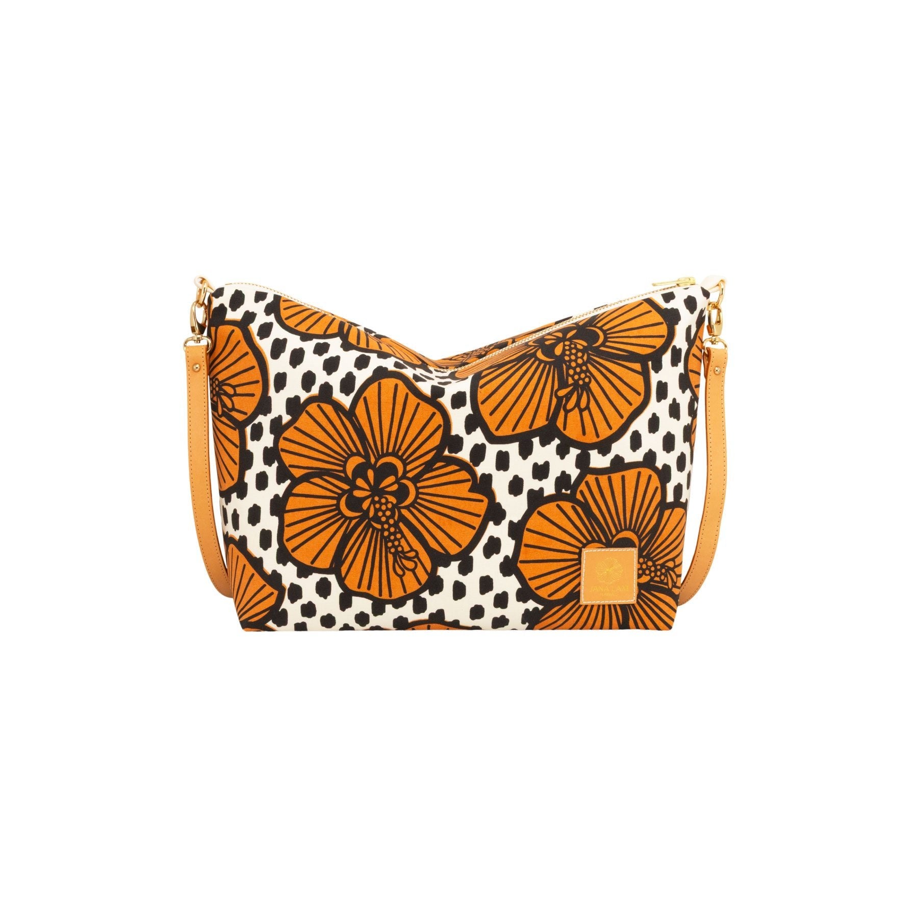 Slouchy Cross Body • Hau • Black over Brown - Jana Lam Hawaii