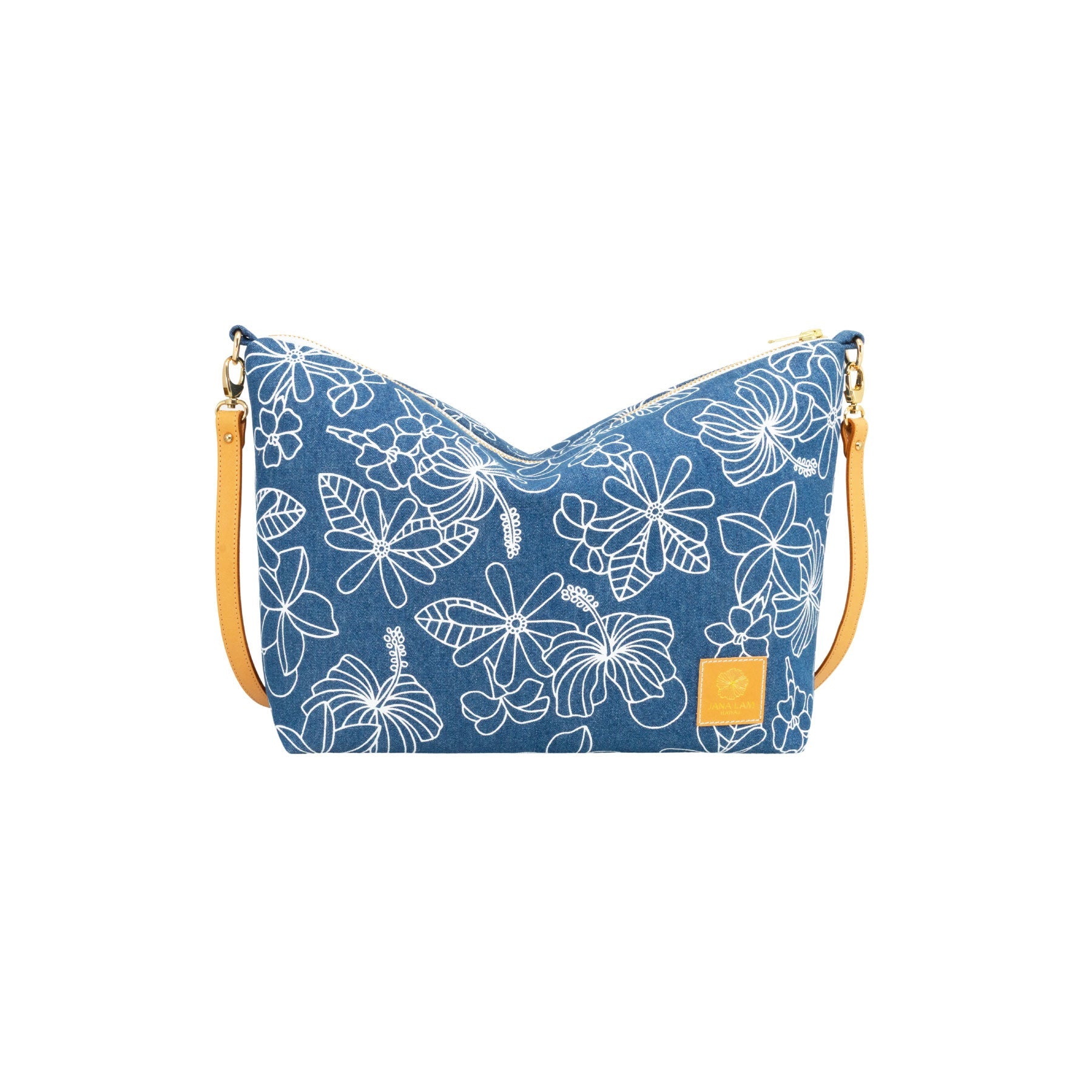 Slouchy Cross Body • Honey Girl Blooms • Denim Collection - Jana Lam Hawaii