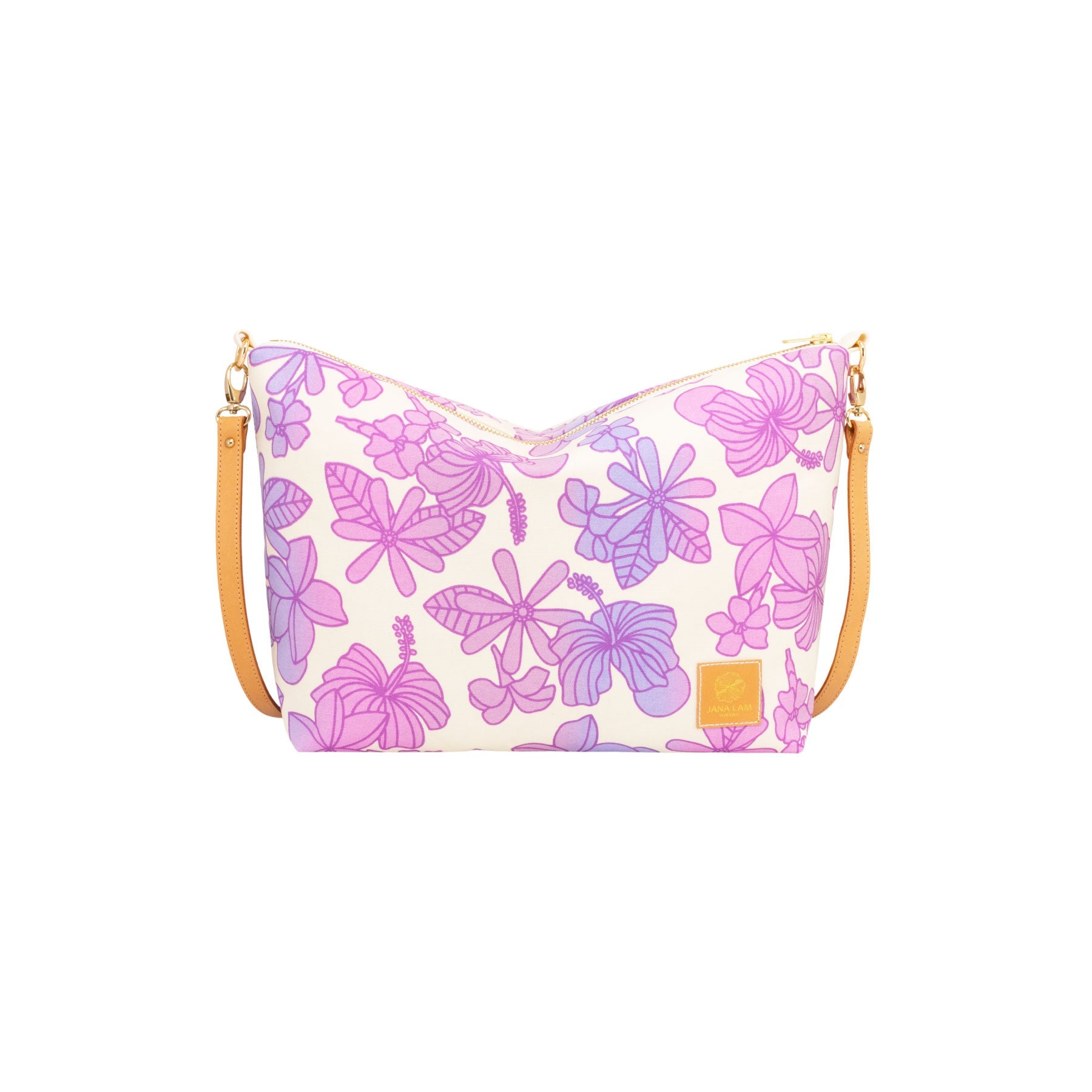Slouchy Cross Body • Honey Girl Blooms • Purple over Amethyst Ombre - Jana Lam Hawaii