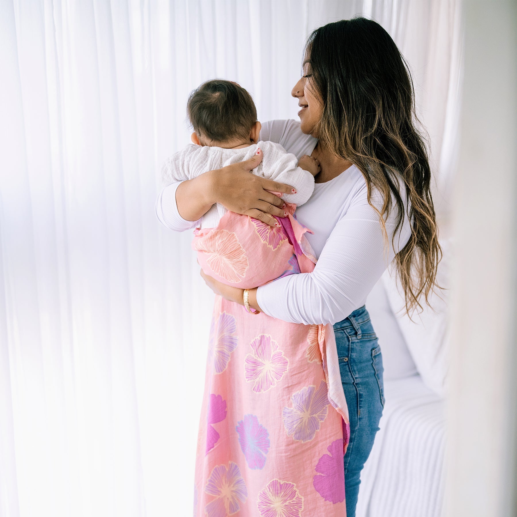 Swaddle Blanket • Seaflower • Coco Moon + Jana Lam - Jana Lam Hawaii