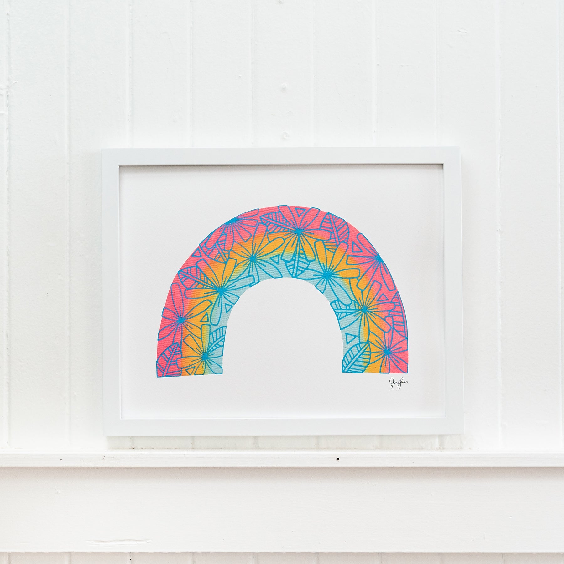 Tiare Rainbow Art Print • Classic Rainbow - Jana Lam Hawaii