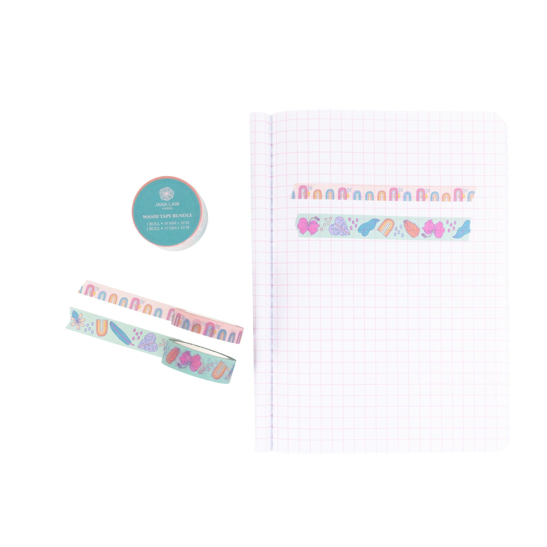Washi Tape Set • Rainbow Wilds - Jana Lam Hawaii