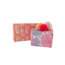 Pineapple Blush & Seaflower Eco Wrapping Paper • Wrappily + Jana Lam
