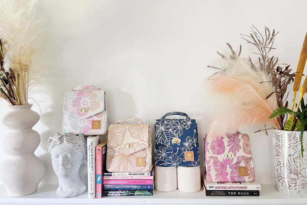 Mini Slim Zipper Cross Body • Hibiscus • Denim Collection