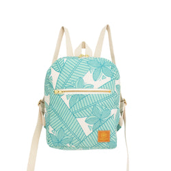 Mini Backpack • Plumeria • Teal over Green Mist