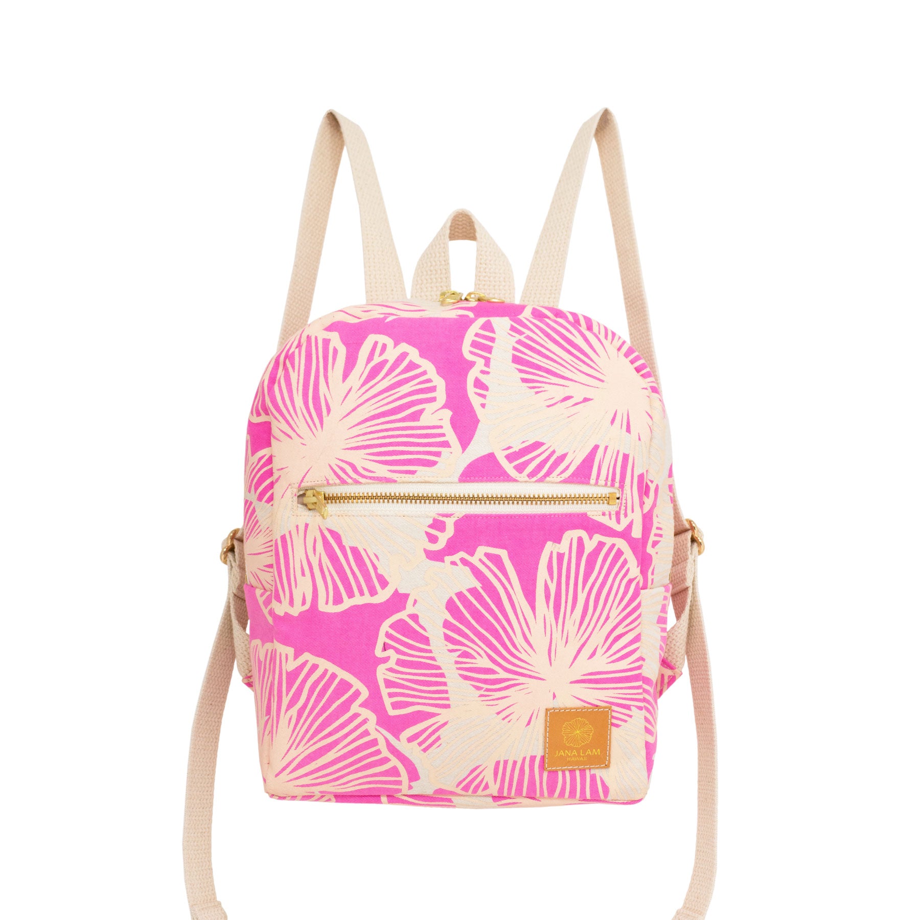 Mini Backpack • Seaflower • Sand over Hot Pink