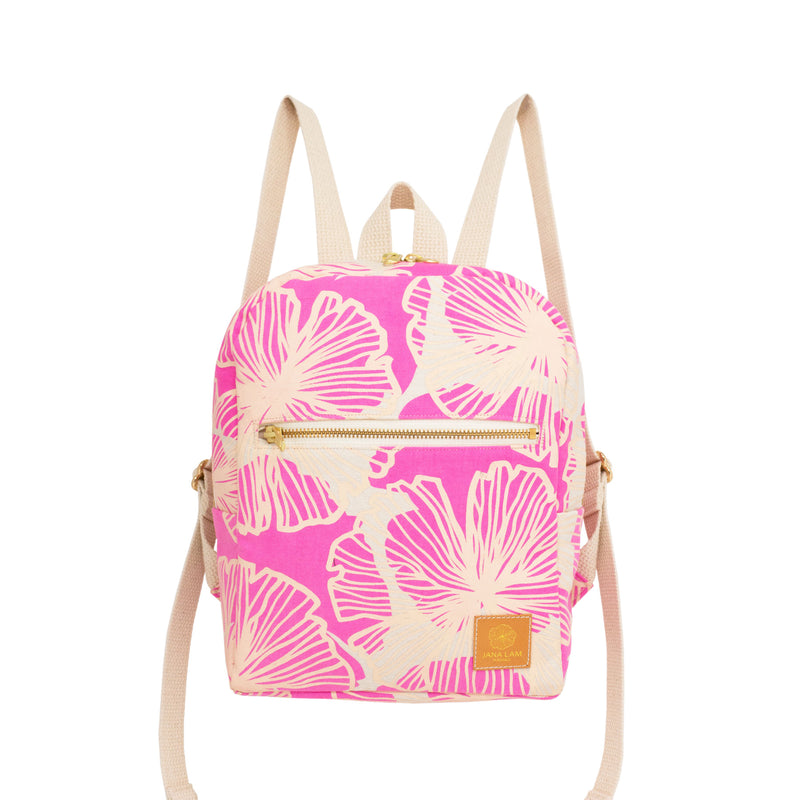 Mini Backpack • Seaflower • Sand over Hot Pink – Jana Lam Hawaii