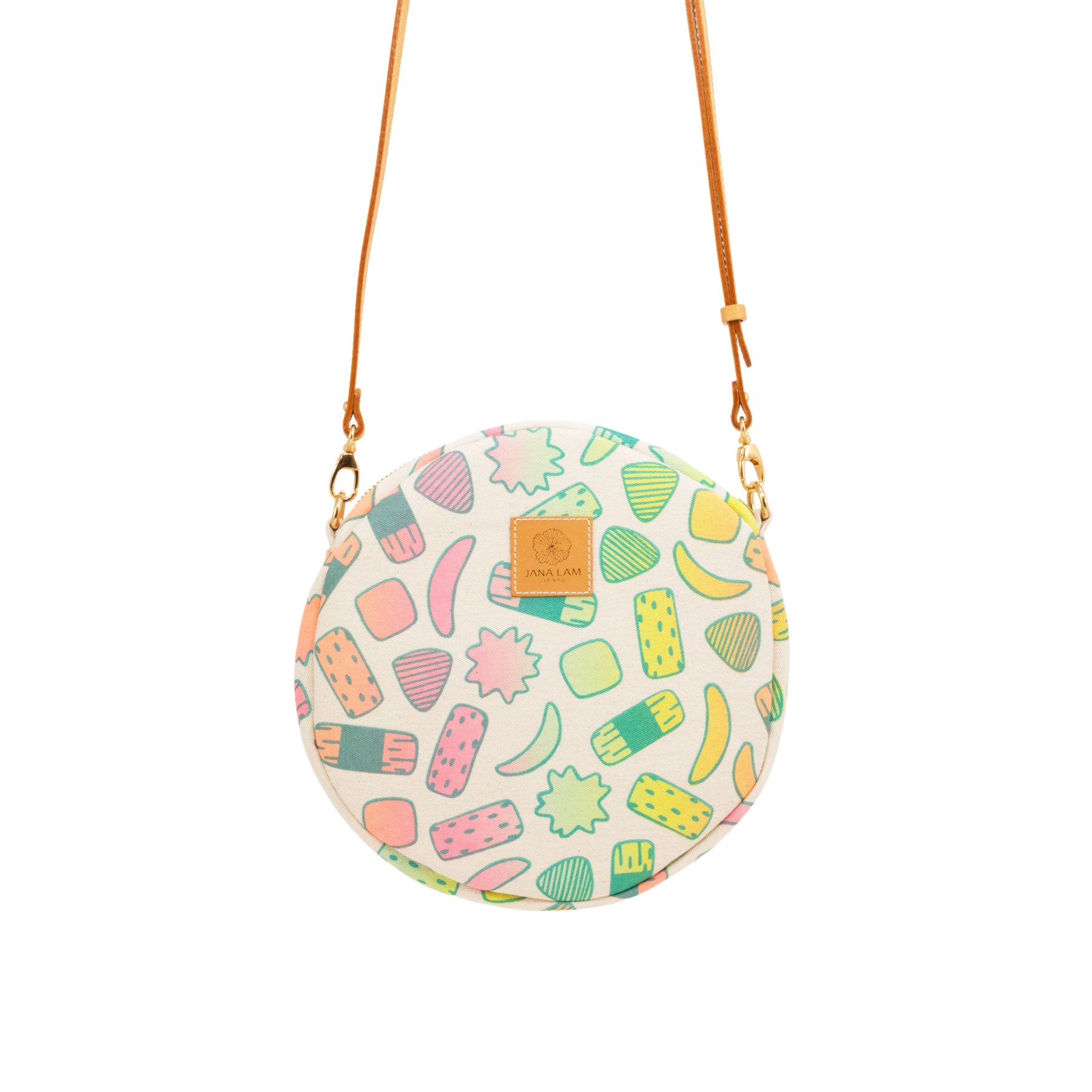 Roundie Cross Body • Kakimochi • Turquoise over Neon Ombre