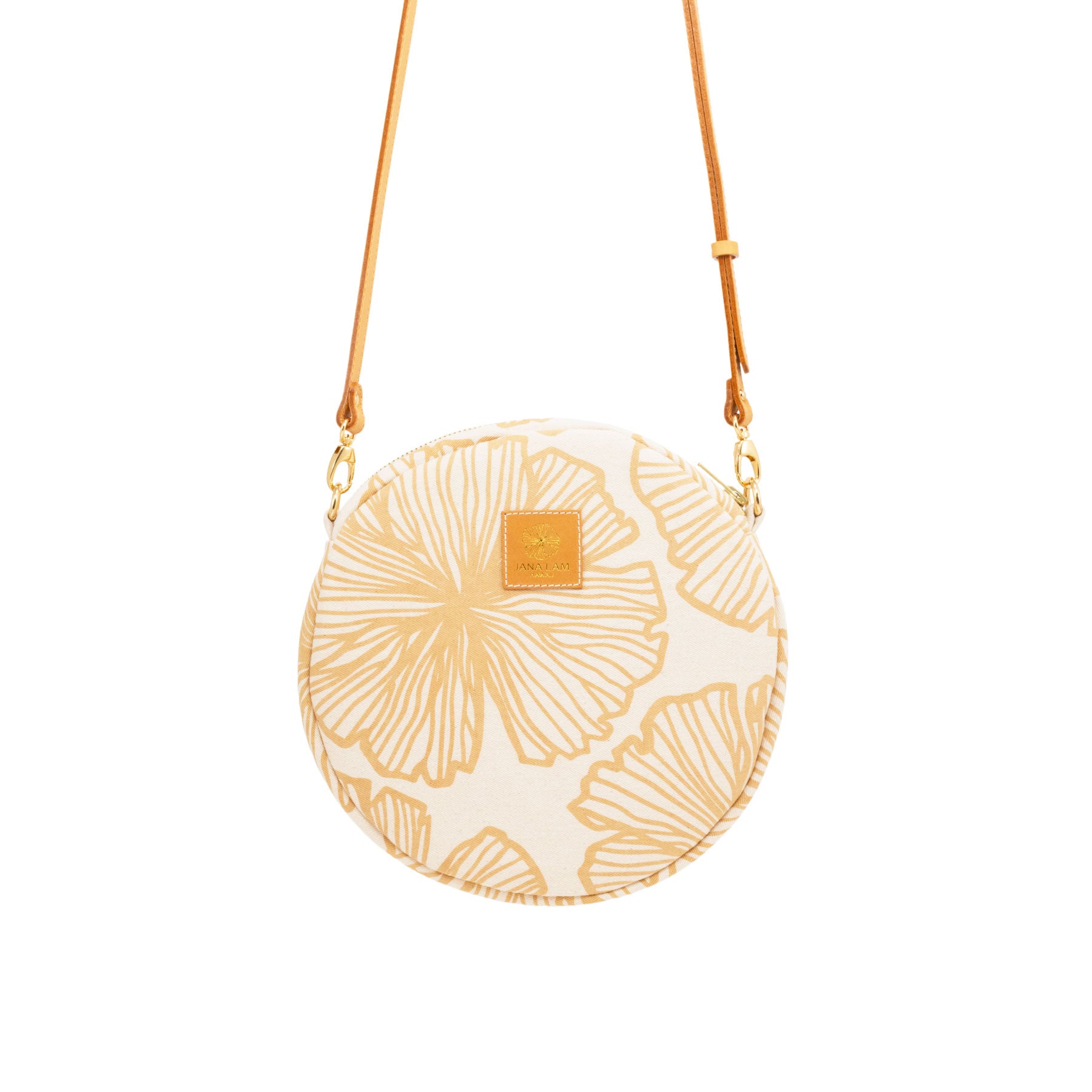 Roundie Cross Body • Seaflower • Tan