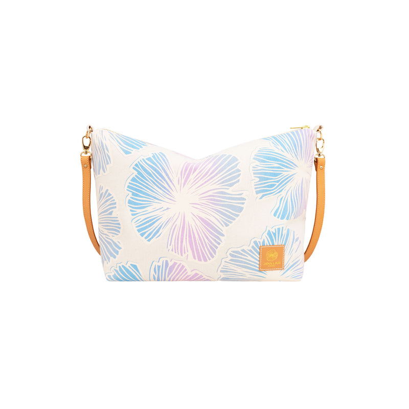 Slouchy Cross Body • Seaflower • Pale Peach over Blue and Lavender Ombre