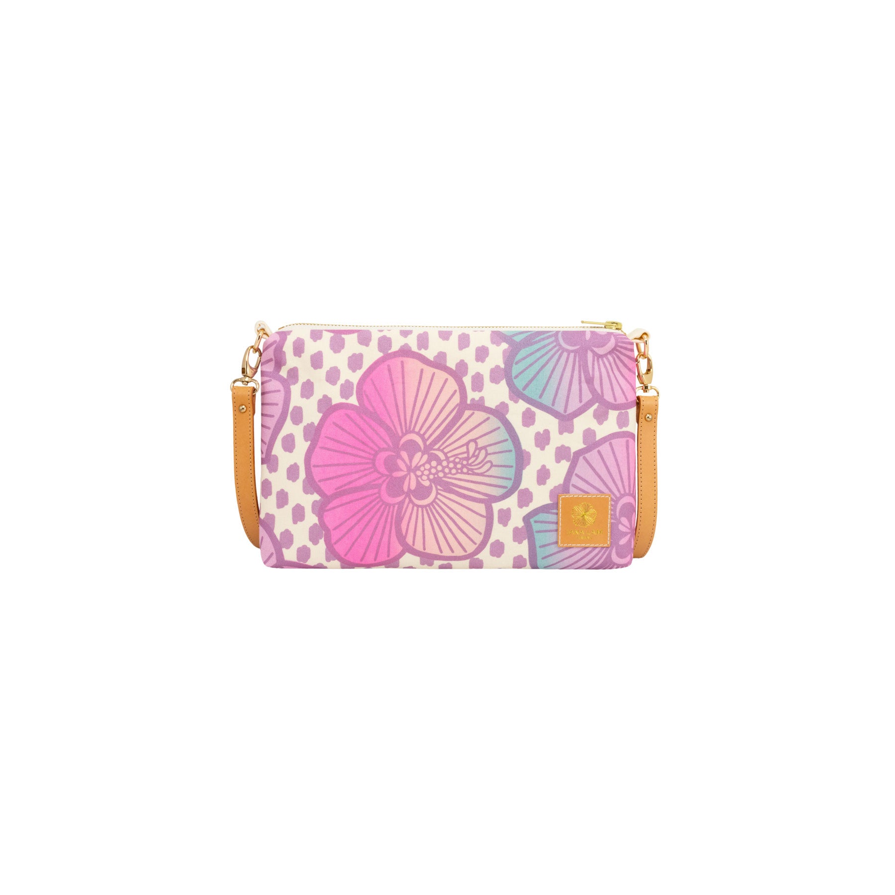 Slim Zipper Cross Body • Hau • Plum over Pink, Blush, and Teal Ombre