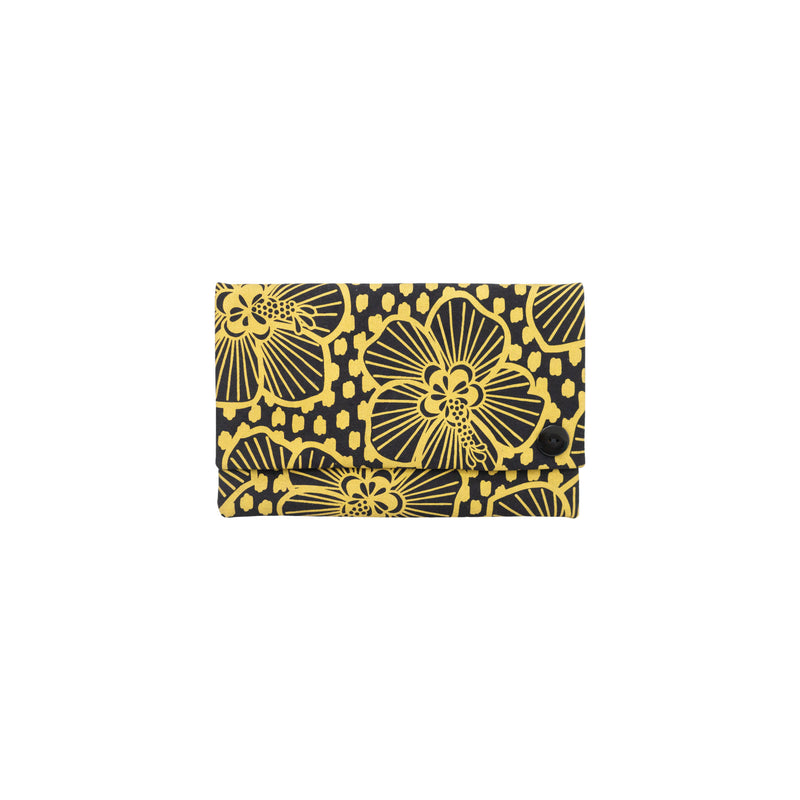 Oversize Envelope Clutch • Hau • Gold on Black Fabric
