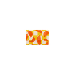 Petite Envelope Clutch • Half Moon Checkerboard • Tomato over Mustard