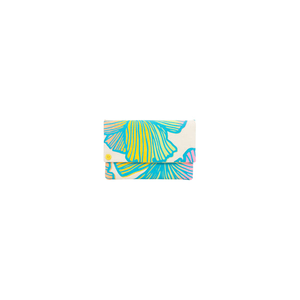 Petite Envelope Clutch • Seaflower • Blue over Rainbow Ombre