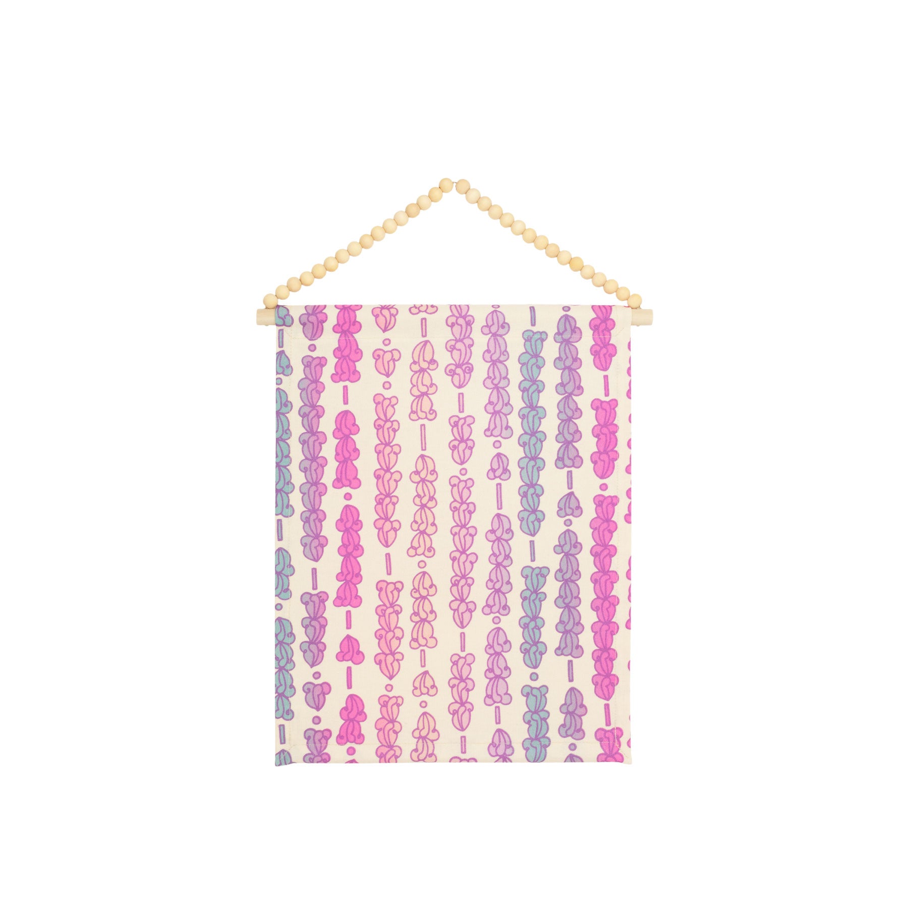 11x14 Fabric Wall Tapestry • Crown Flower • Purple over Pink Berry Ombre