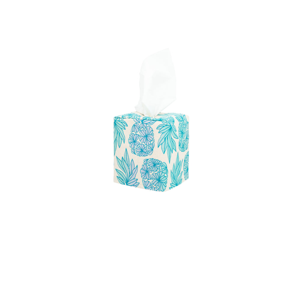 Turquoise tissue box deals cover