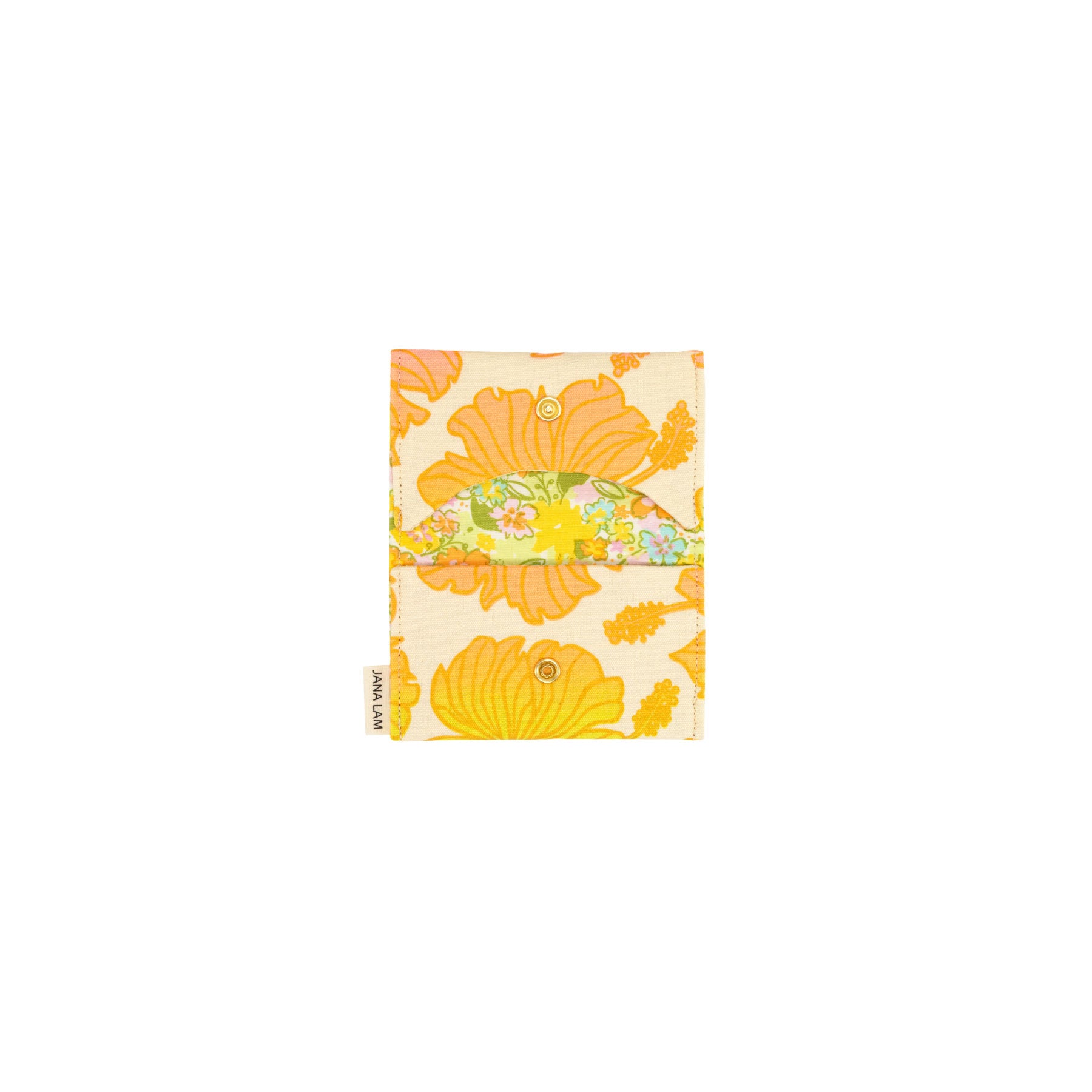 Card Wallet • Hibiscus • Gold over Rainbow Ombre